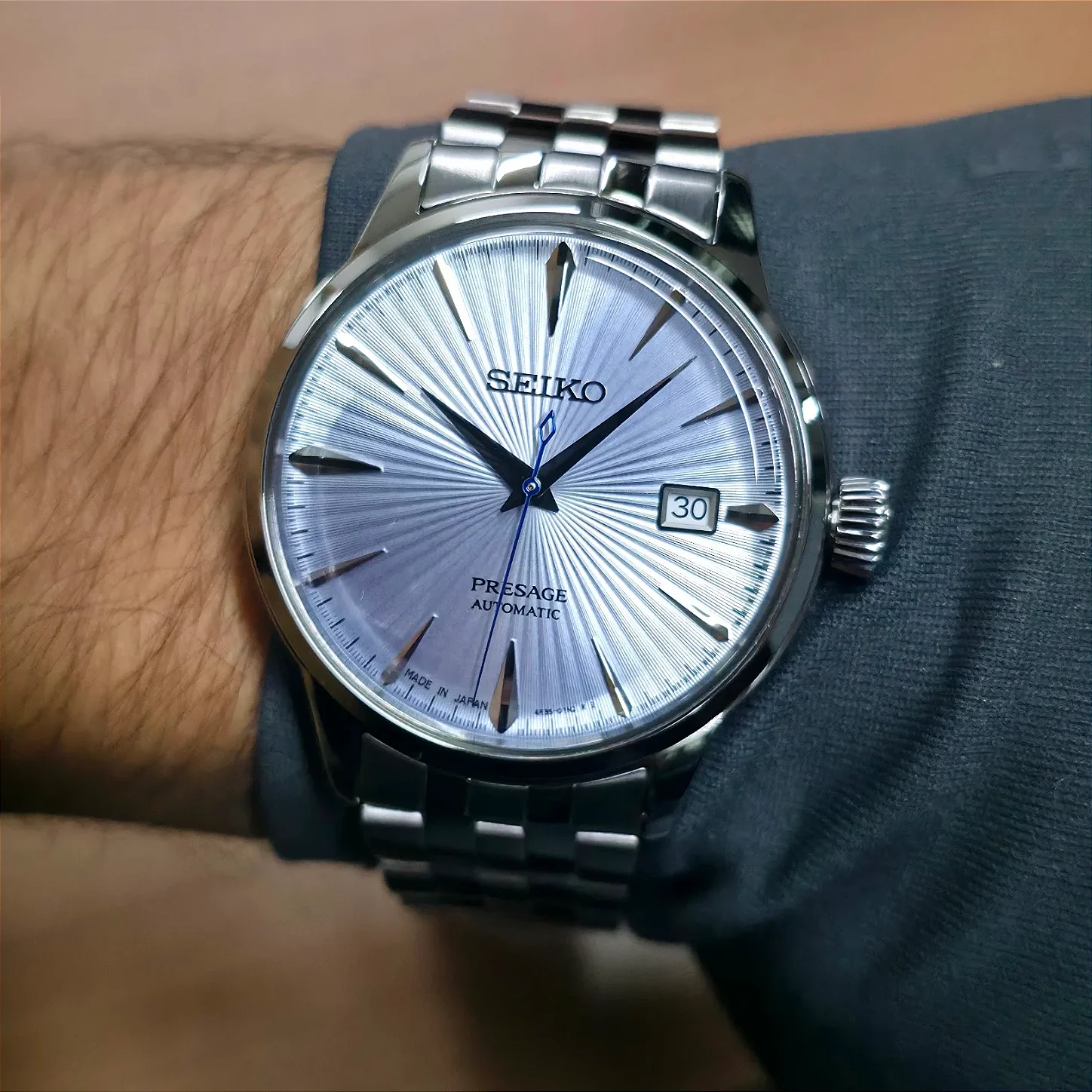 elógio Seiko Presage Cocktail Time SRPE19J1 Skydiving - Relojoaria
