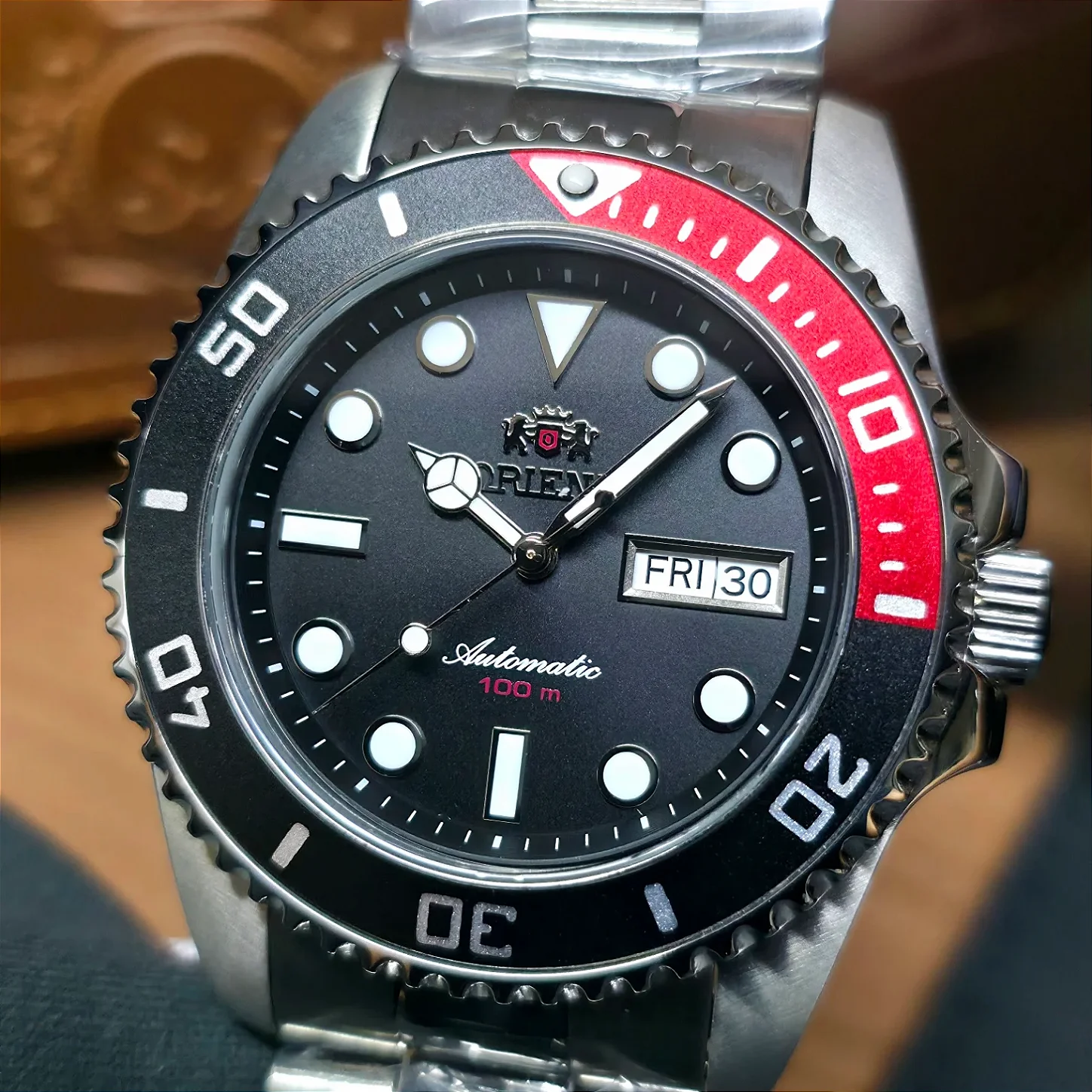 Relógio Orient Submariner 469SS068NH Coke Preto - Relojoaria São