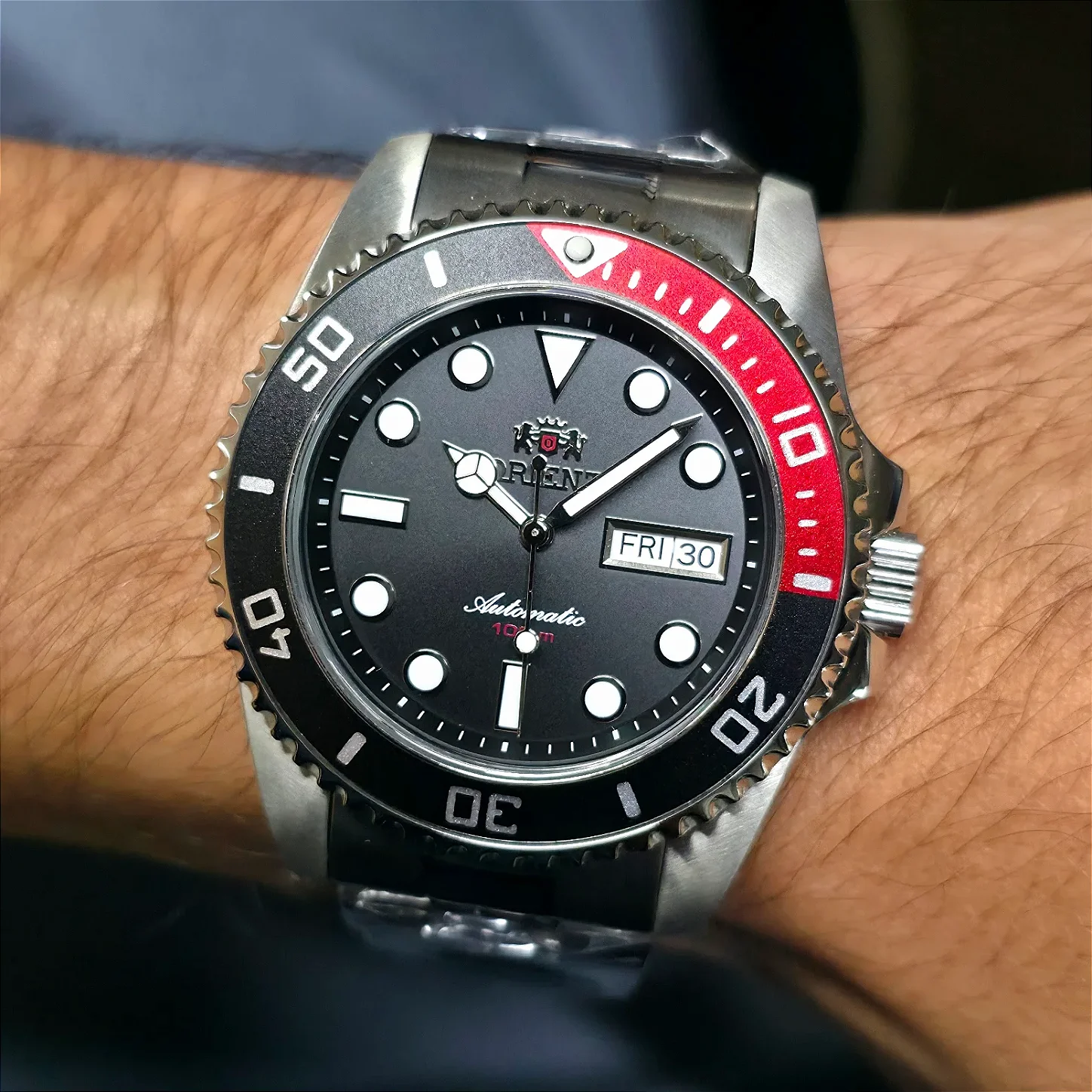 Relógio Orient Submariner 469SS068NH Coke Preto - Relojoaria São