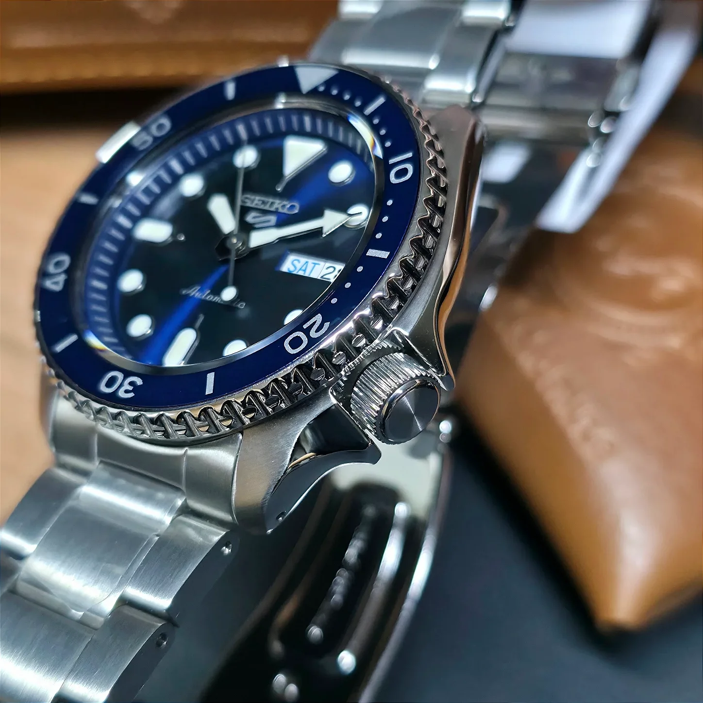 Relógio Seiko 5 Sports SRPD51B1 Azul Automático - Relojoaria São