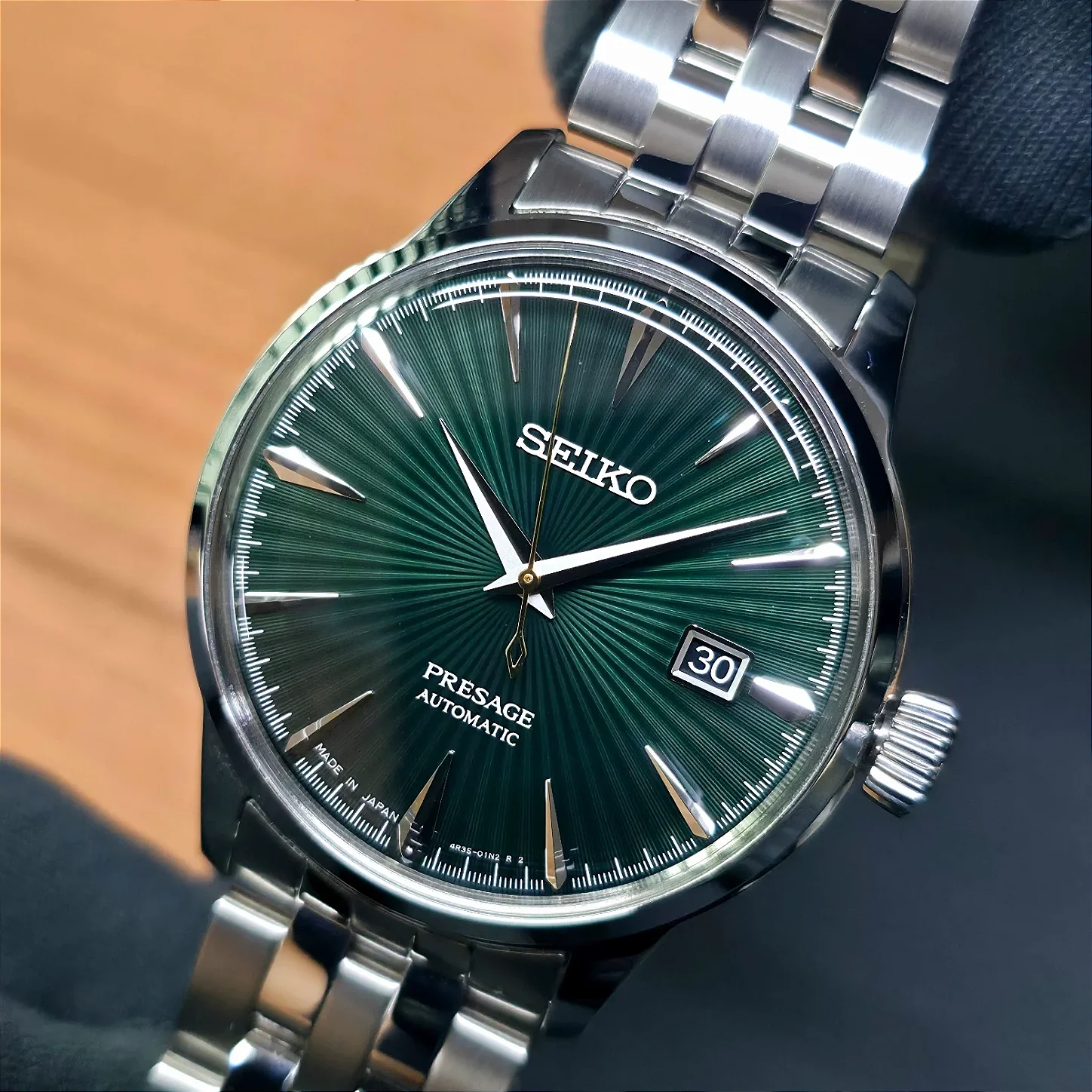 Relógio Seiko Presage Cocktail Time SRPE15J1 Mockingbird Verde