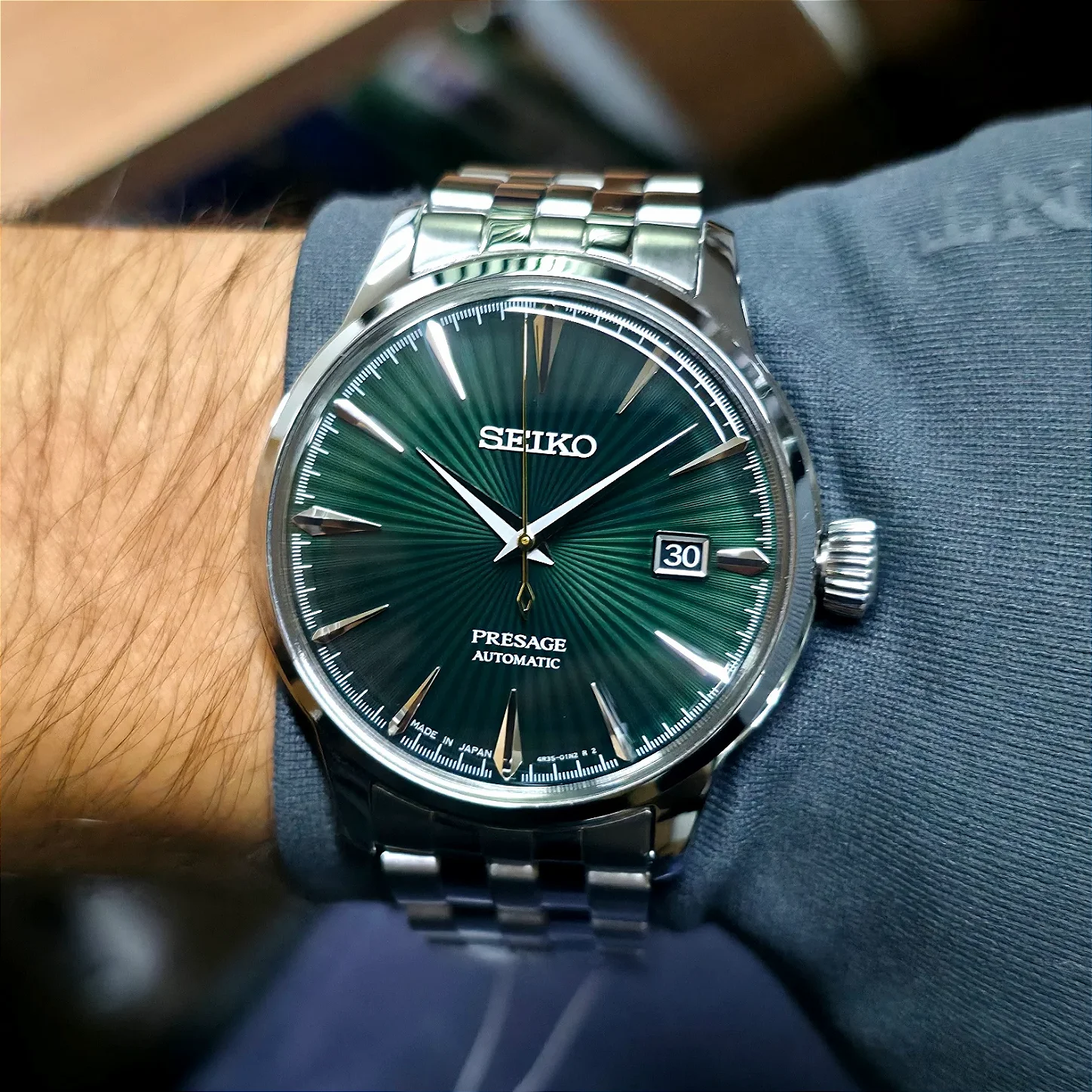 Relógio Seiko Presage SRPE15J1 Cocktail Mockingbird Automático