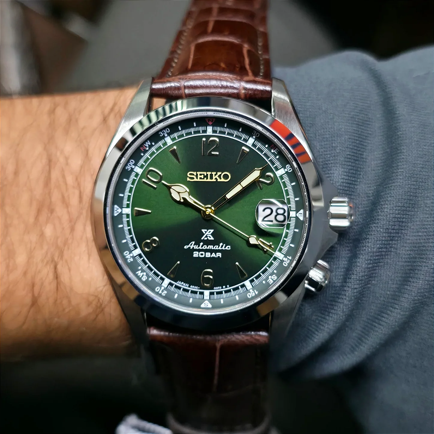 Relógio Seiko Prospex Alpinist SPB121J1 Verde - Relojoaria São