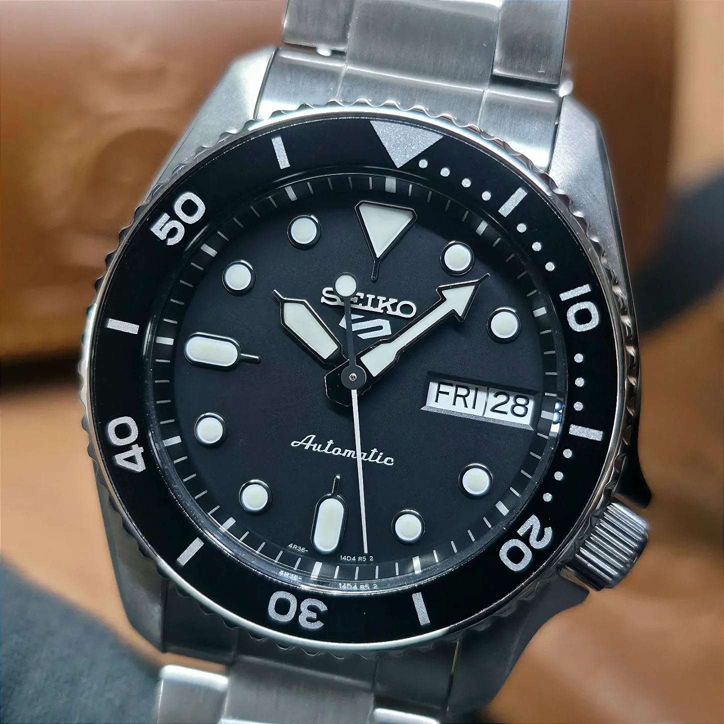 Relógio Seiko 5 Sports Reduced SRPK29B1 Preto - Relojoaria São