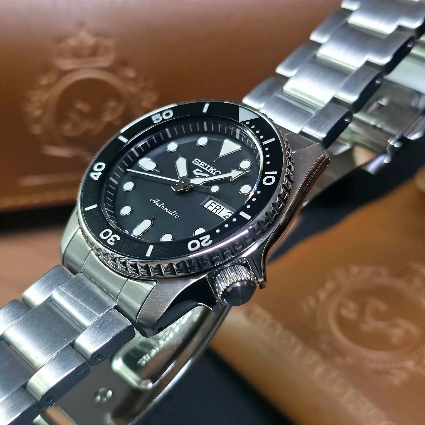 Relógio Seiko 5 Sports Reduced SRPK29B1 Preto - Relojoaria São