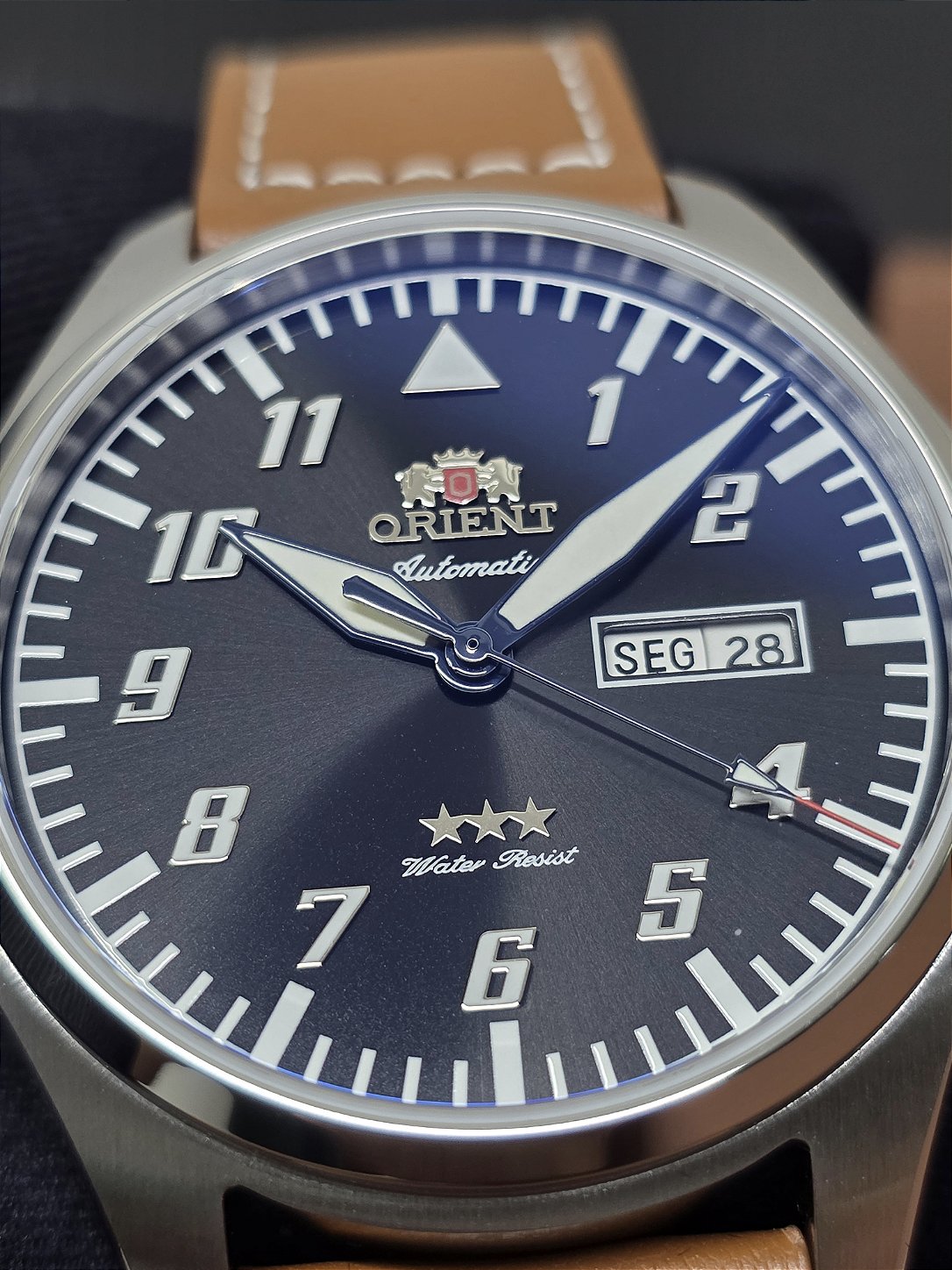 Relógio Orient 3 Estrelas Air Pilot YN6SC010 P2MX Preto
