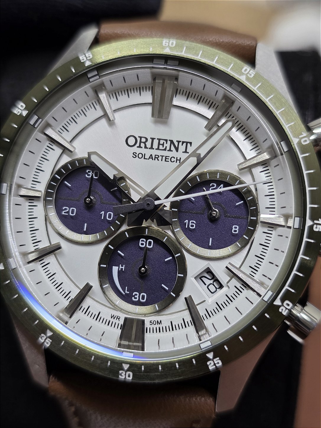 Relógio ORIENT SolarTech Sport Cronógrafo Masculino MBSCC065 S1MX