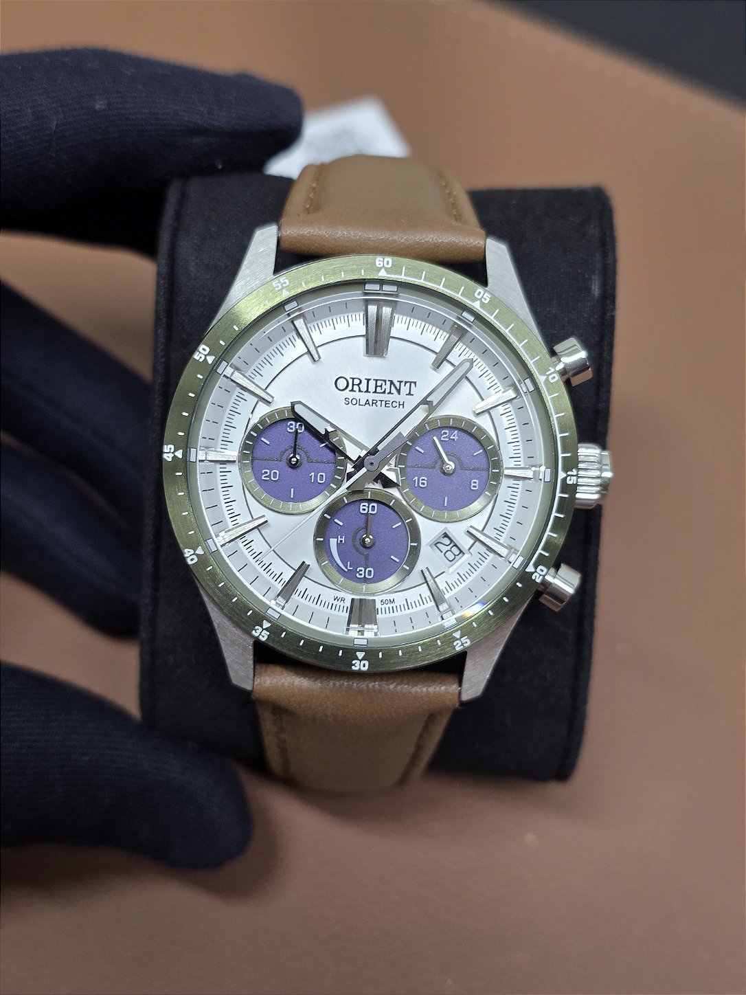 Relógio ORIENT SolarTech Sport Cronógrafo Masculino MBSCC065 S1MX