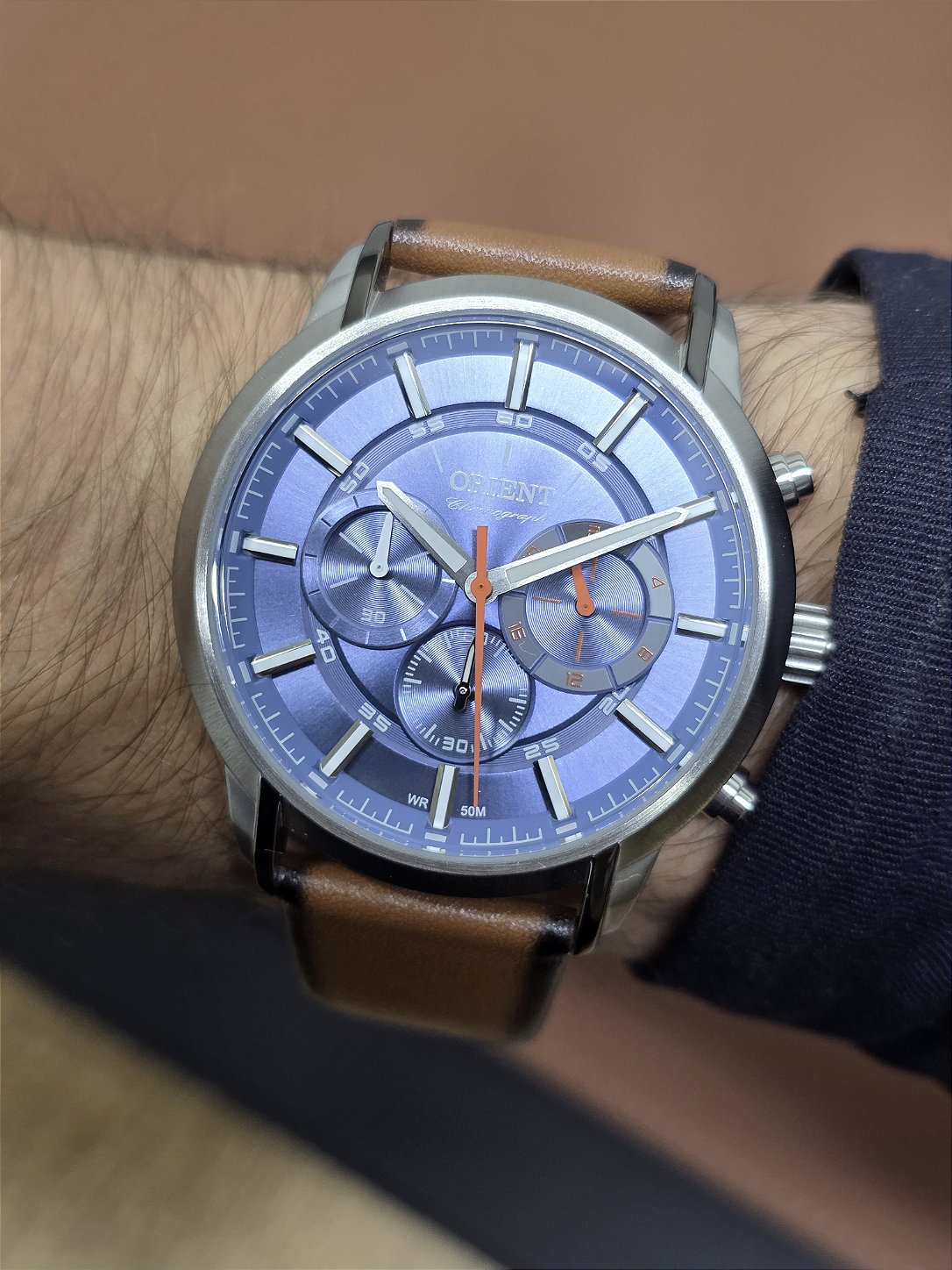 Relógio Orient Sport Cronógrafo Azul MTSCC047 A1MX - Relojoaria