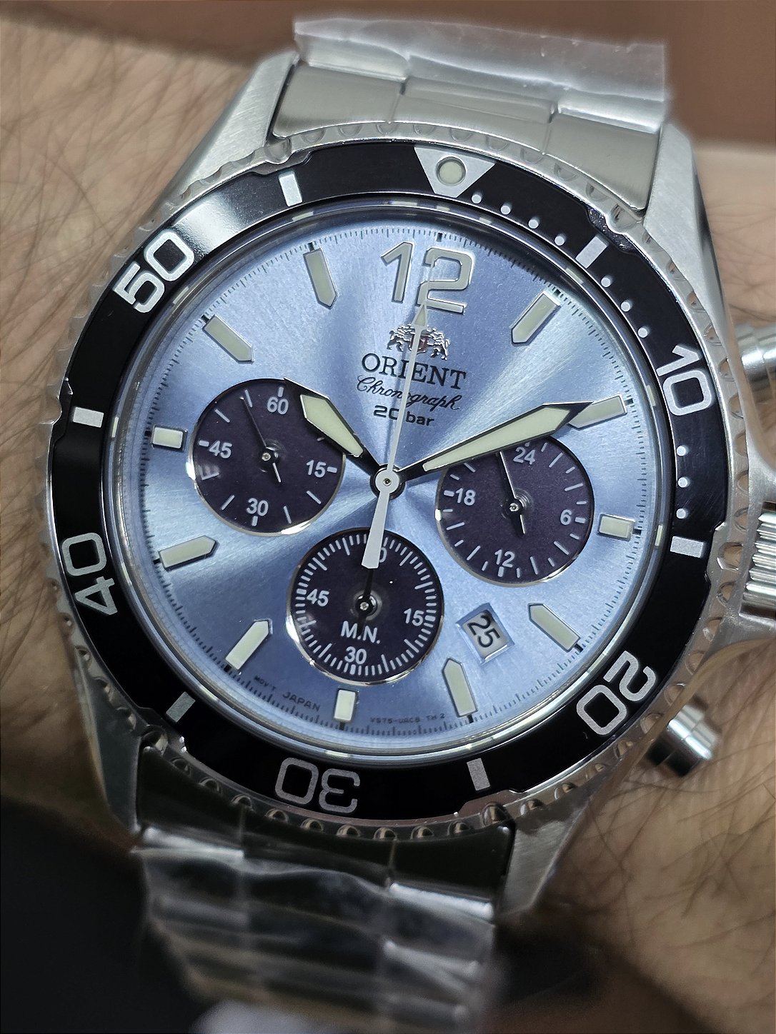 Relógio Orient Mako Solar Cronógrafo RA-TX0206L10B - Relojoaria