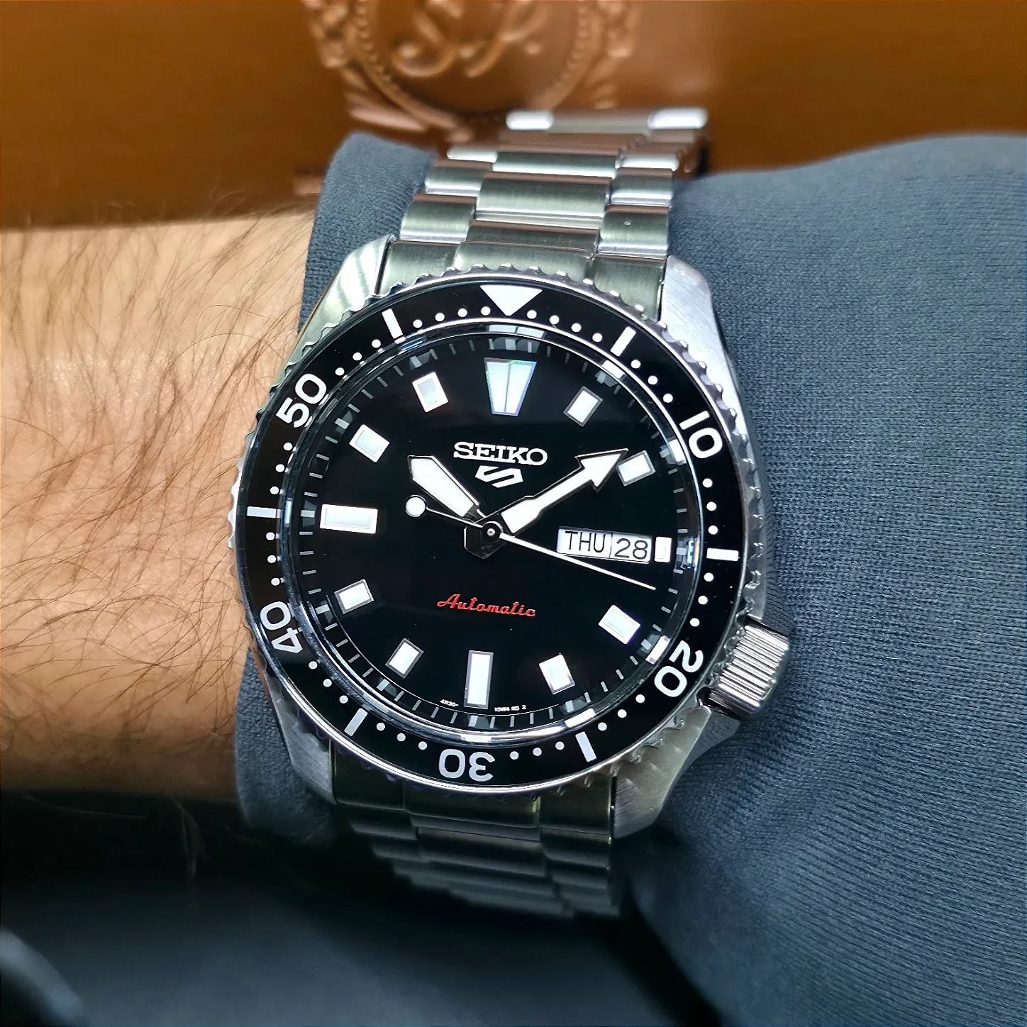 Relógio Seiko 5 Sports SRPL85B1 SKX Redux Preto - Relojoaria São
