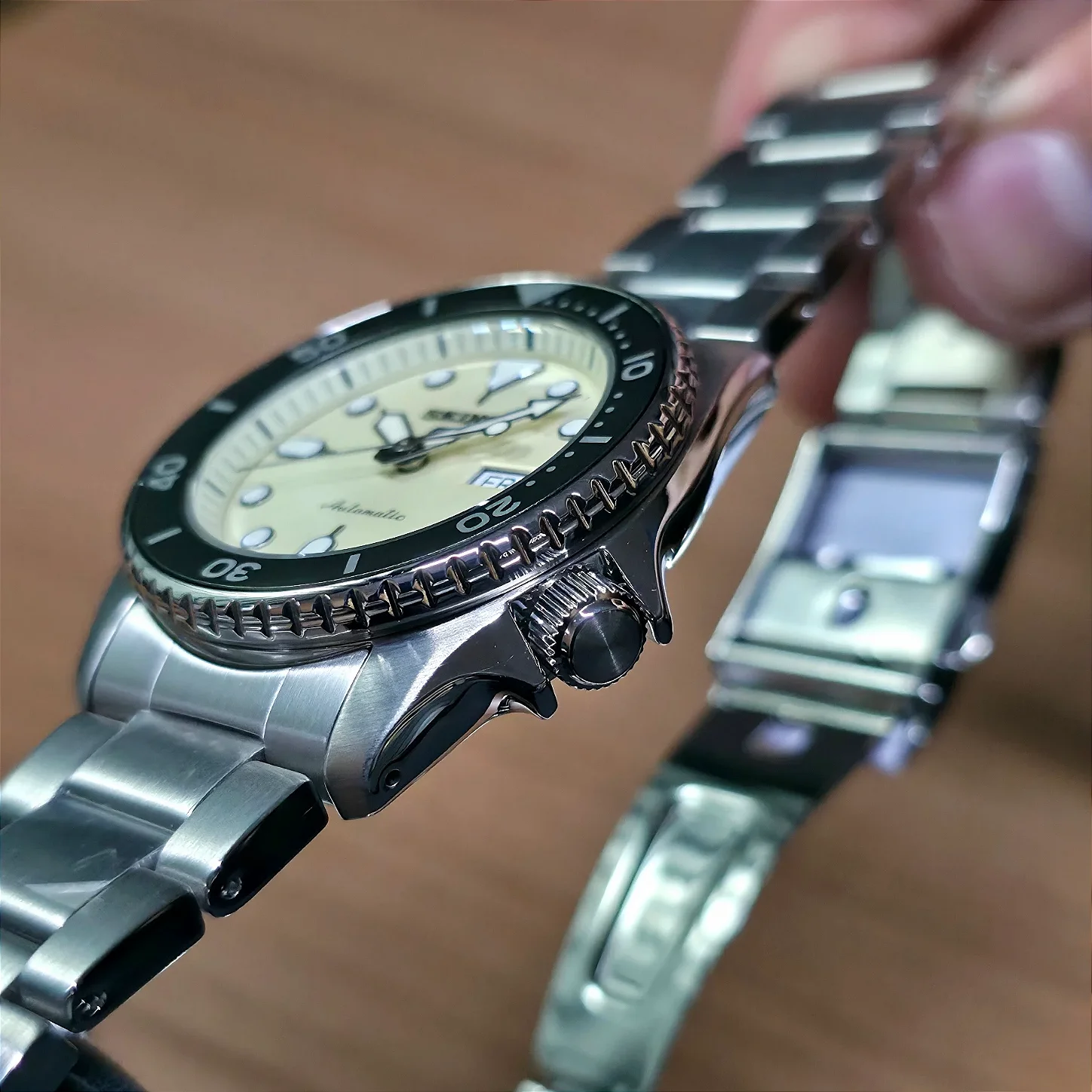 Relógio Seiko 5 Sports Reduced SRPK31B1 Bege - Relojoaria São