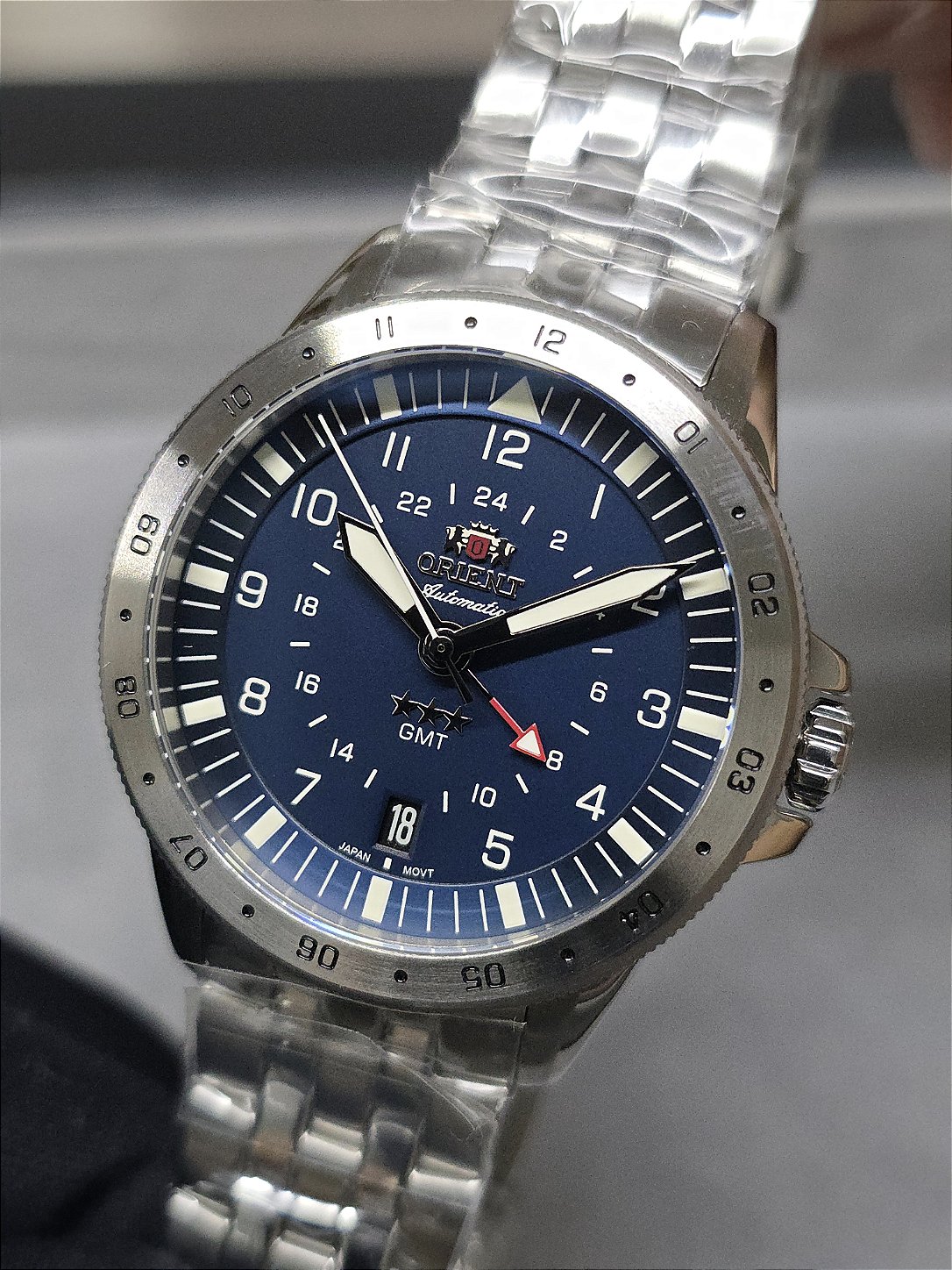 Relógio Orient Automático 3 Estrelas Sport Air GMT NH3SS018 D2SX