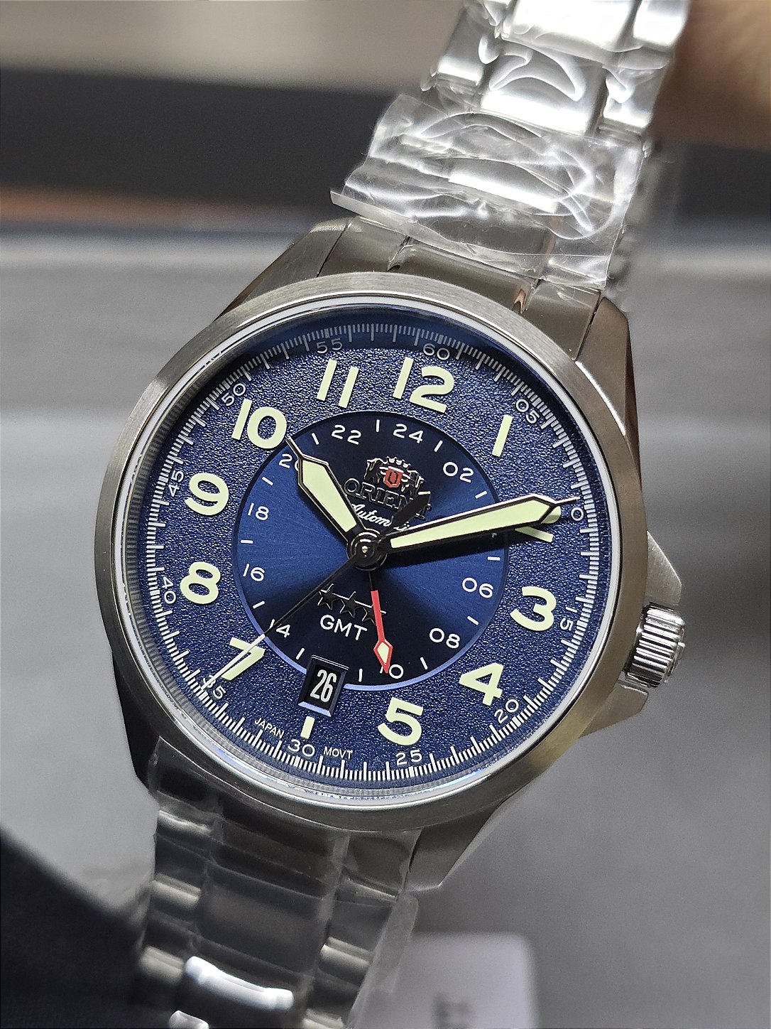 Relógio Orient 3 Estrelas Sport Land GMT NH3SS017 D2SXAzul
