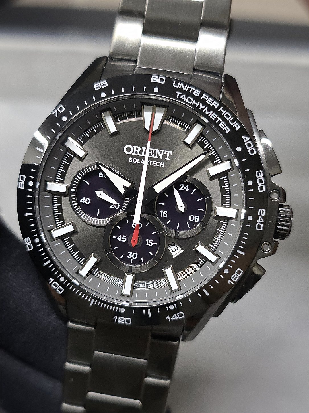 Relógio Orient SolarTech Cronógrafo MYSSC018 G1GX Preto