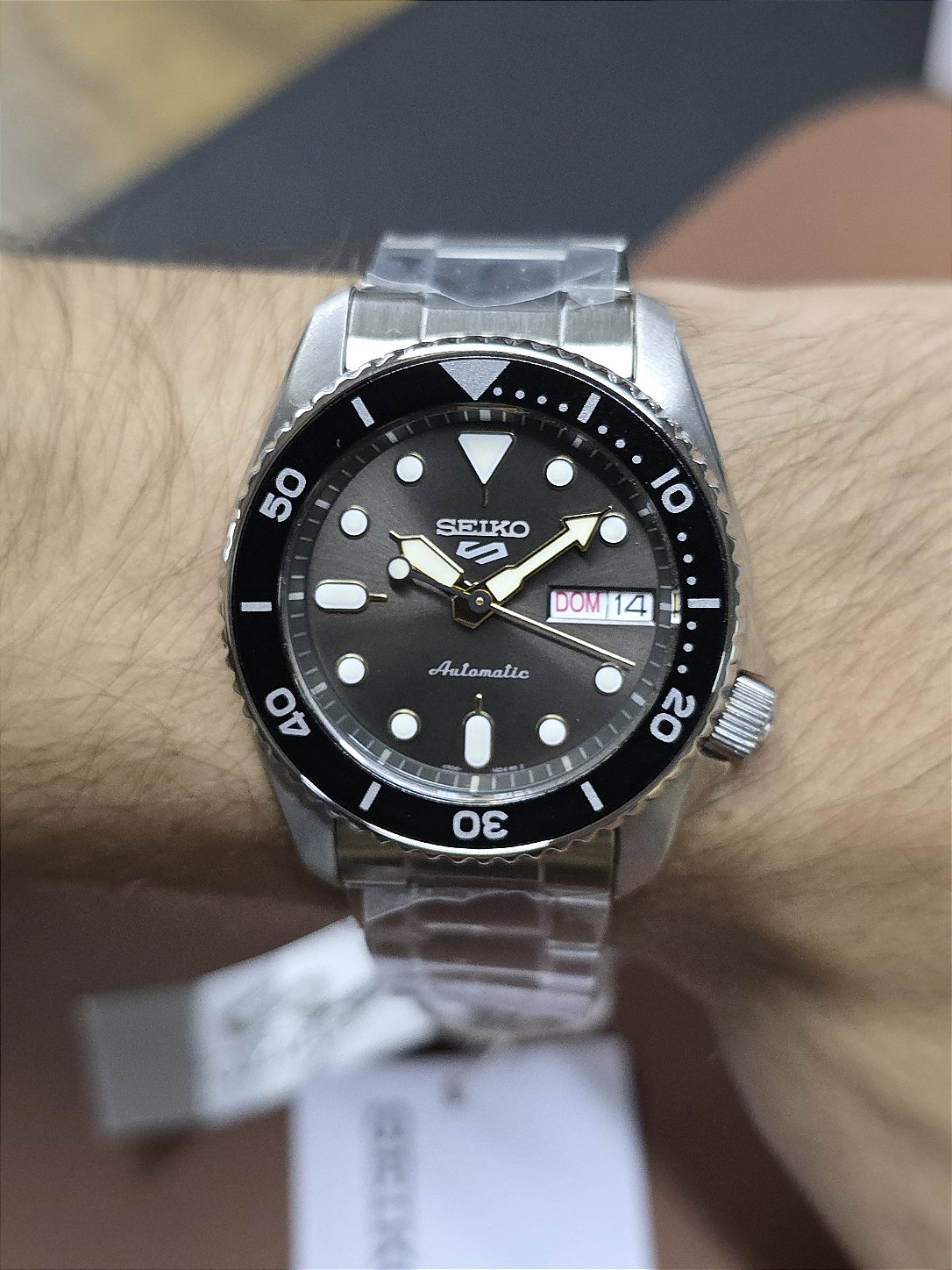 Relógio Seiko 5 Sports Reduced SRPL79B1 Stonewash Cinza