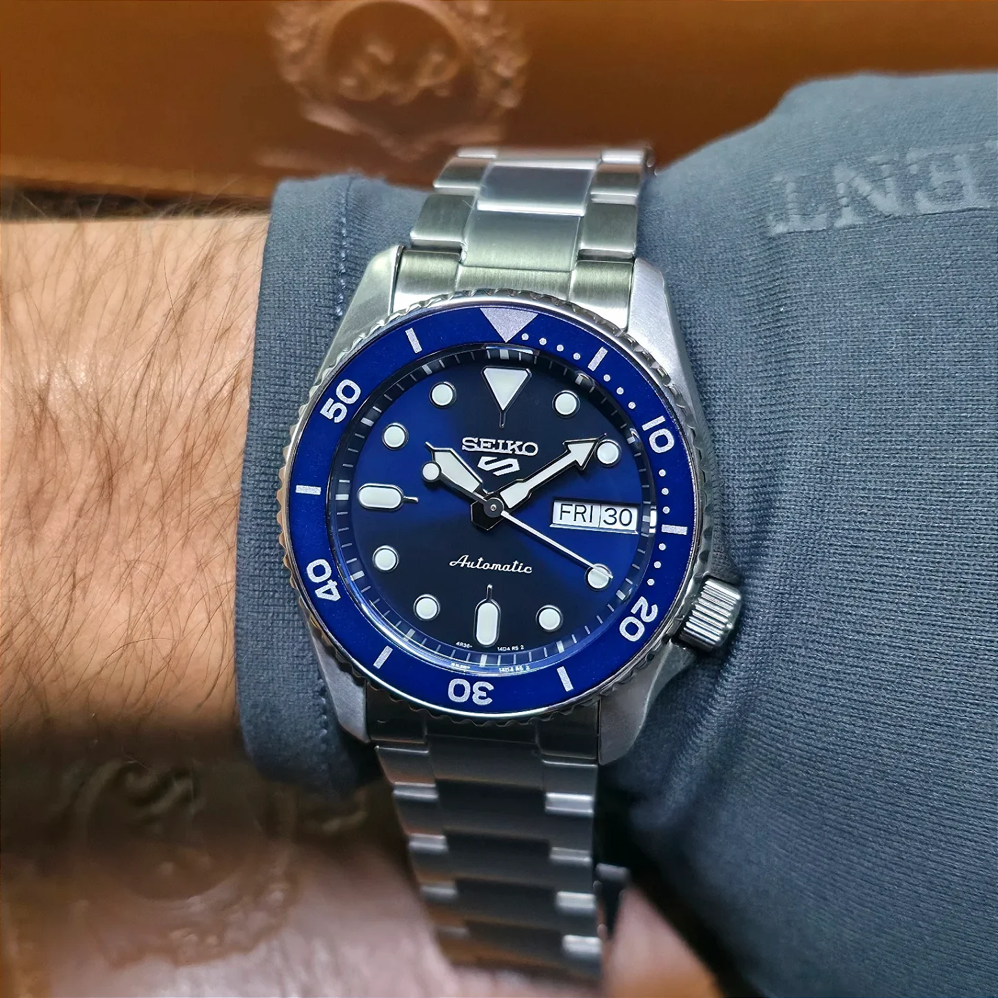 Relógio Seiko 5 Sports Reduced SRPL77B1 Denim Azul - Relojoaria