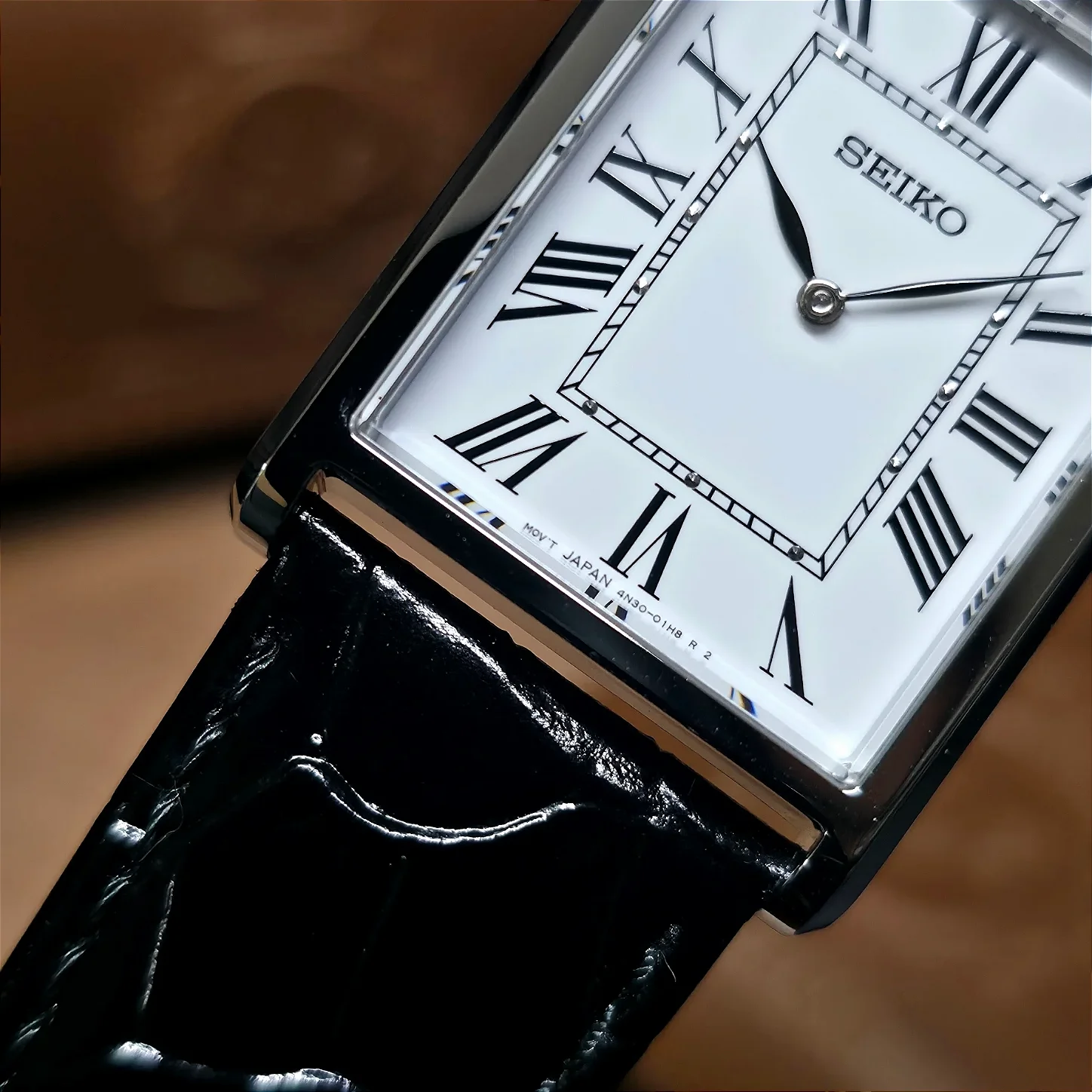 Relógio Seiko Tank Retangular SWR103B1 Branco - Relojoaria São