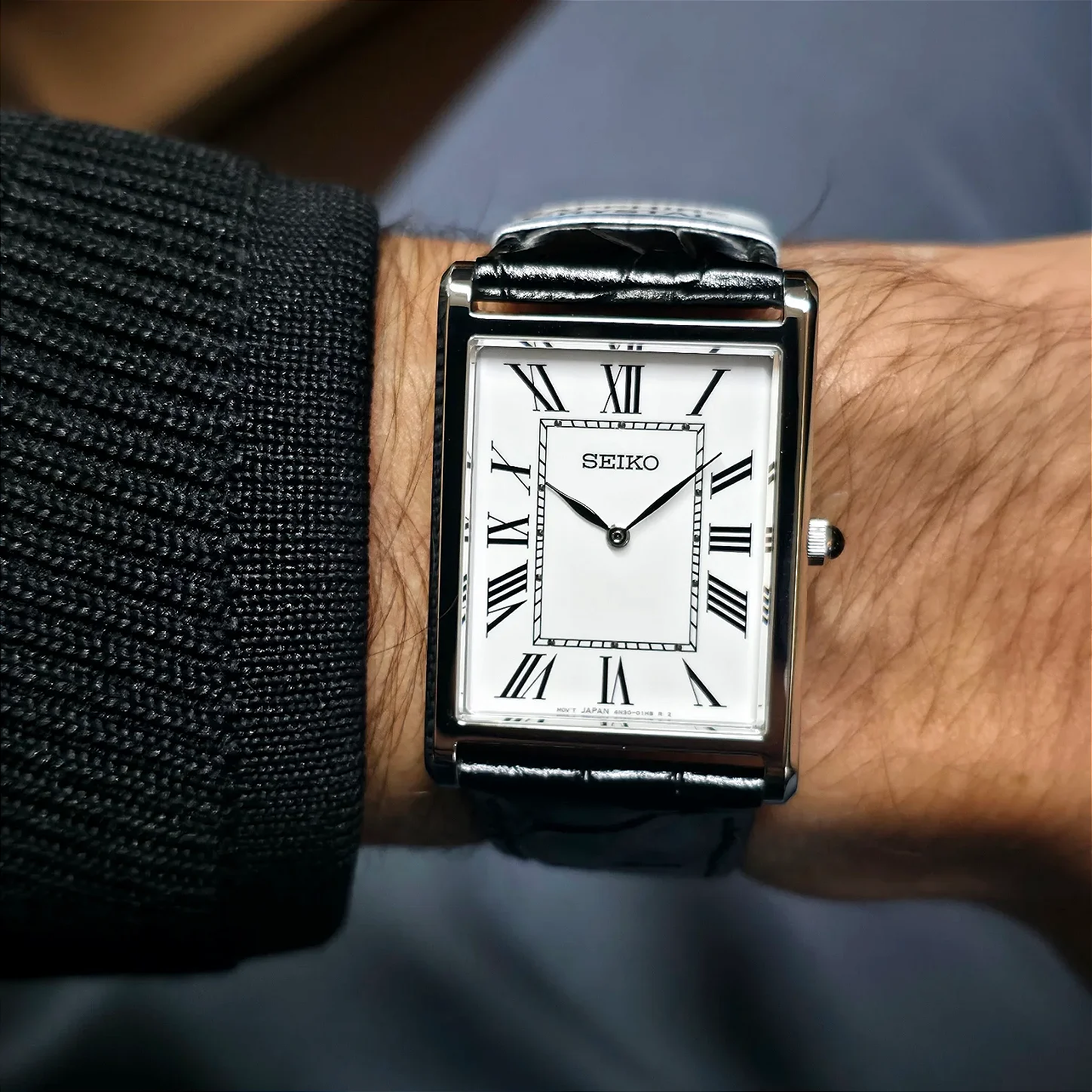 Relógio Seiko Tank Retangular SWR103B1 Branco - Relojoaria São
