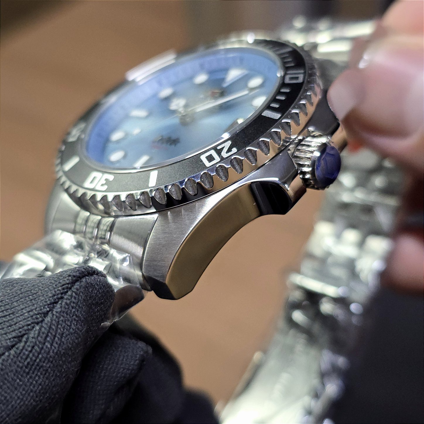 Relógio Orient Submariner 39 YN6SS023 A1SX Azul Celeste