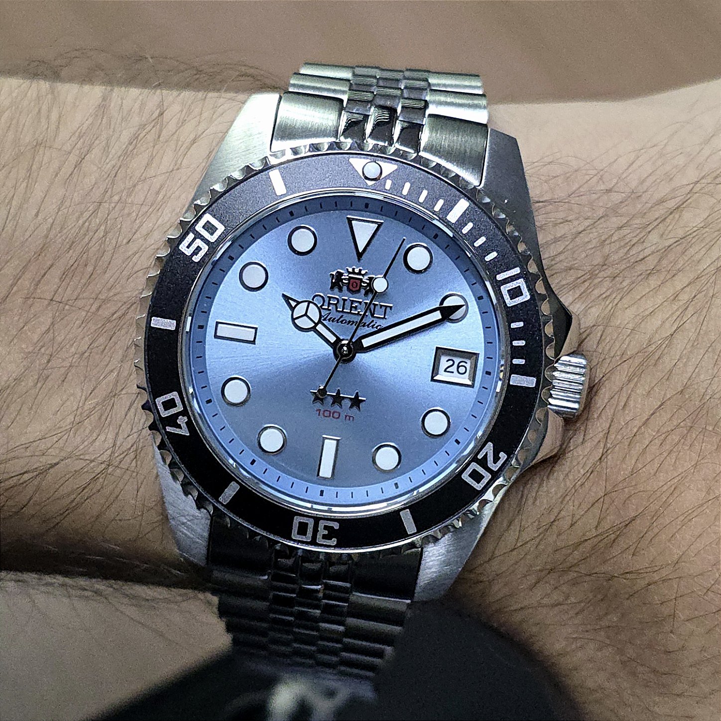 Relógio Orient Submariner 39 YN6SS023 A1SX Azul Celeste