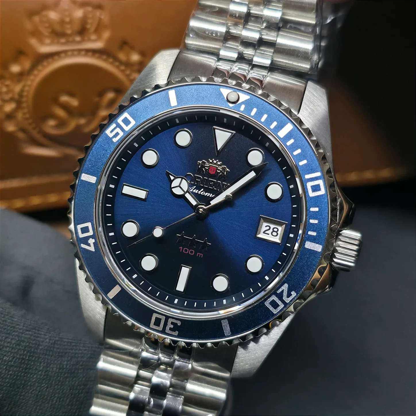 Relógio Orient Submariner 39 YN6SS023 D1SX Azul - Relojoaria São