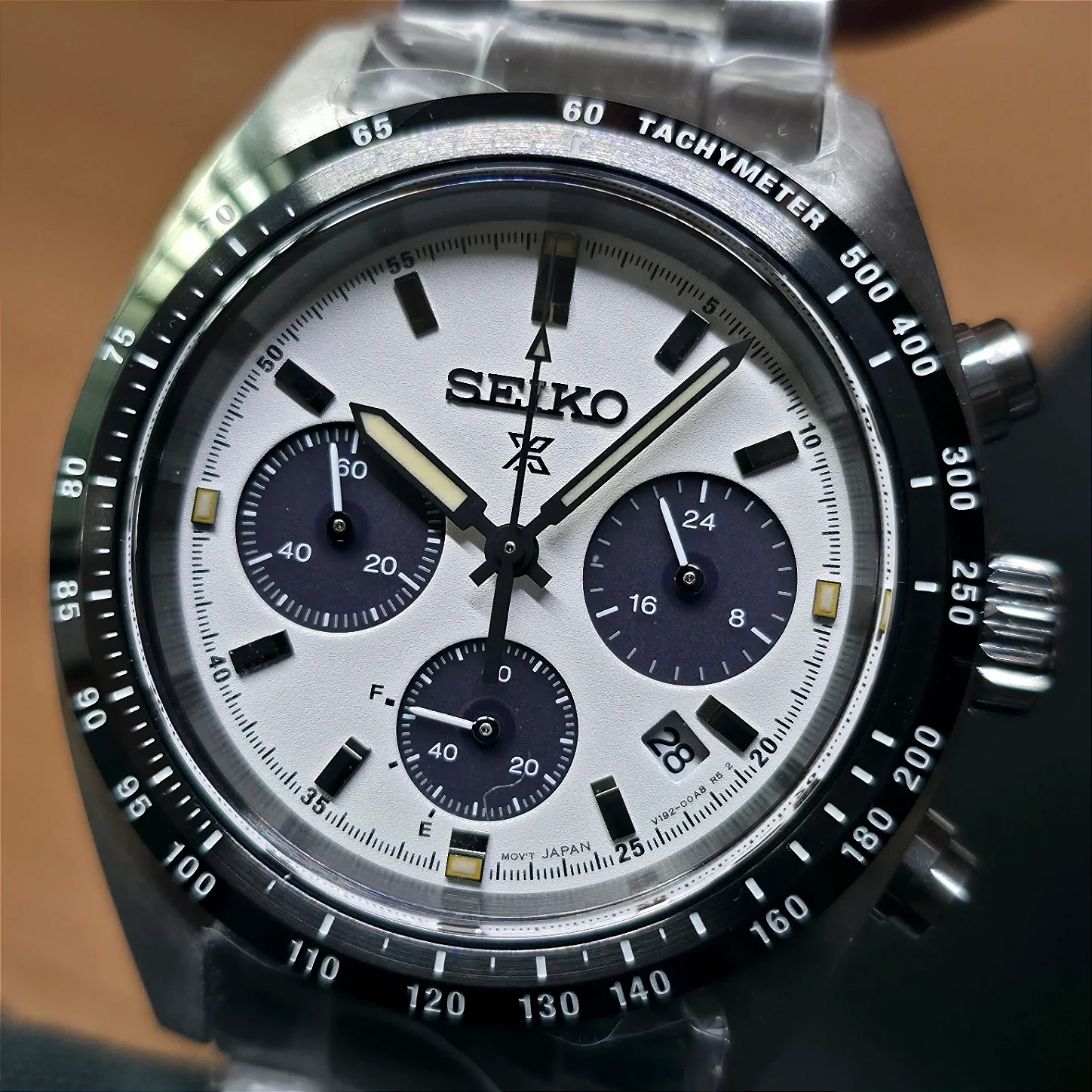 Seiko Prospex Speedtimer Solar Panda SSC961 Cronógrafo Safira 39mm