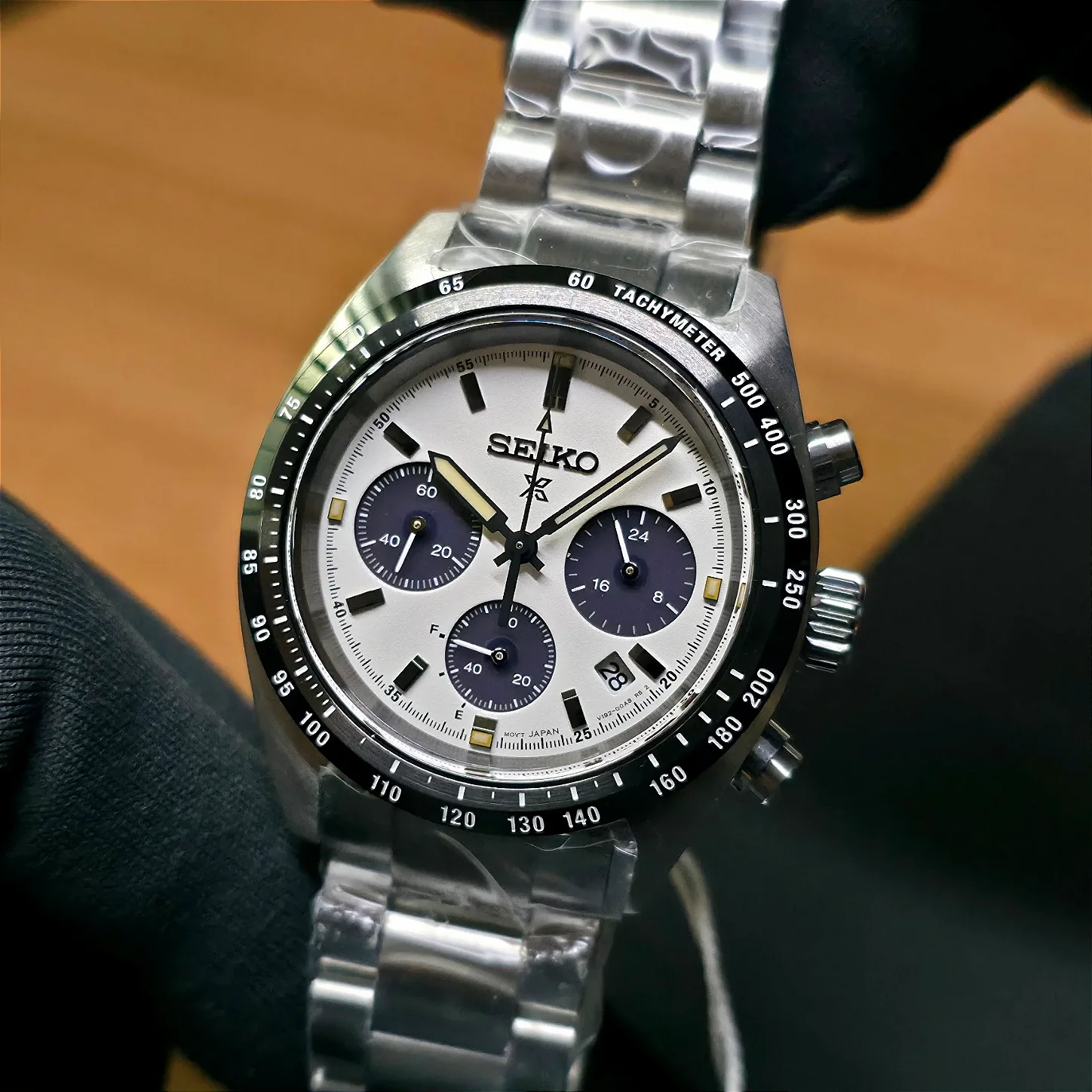 Seiko Prospex Speedtimer Solar Panda SSC961 Cronógrafo Safira 39mm