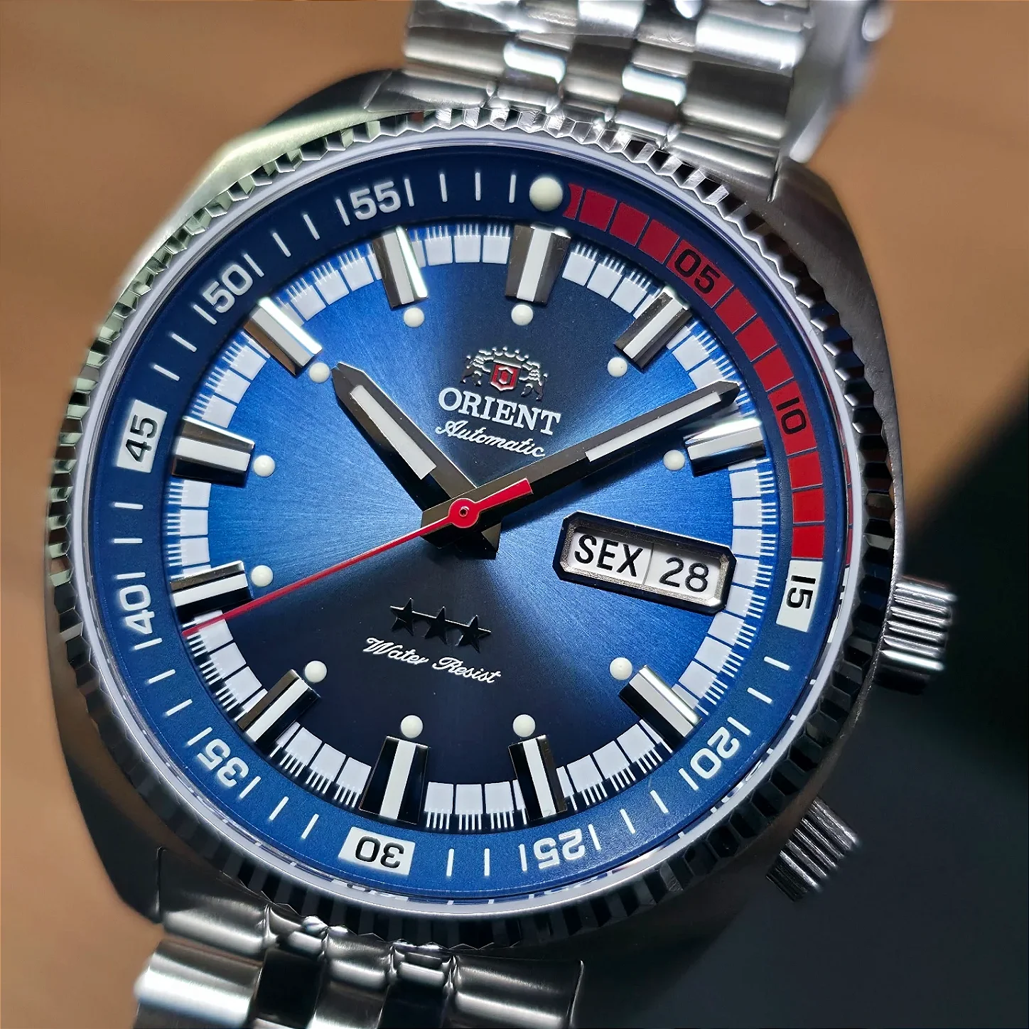 オーダー  オルゴナイト  蓮   シュンガイト Relógio Orient King Diver Automático YN6SS028 D1SX “Maracanã