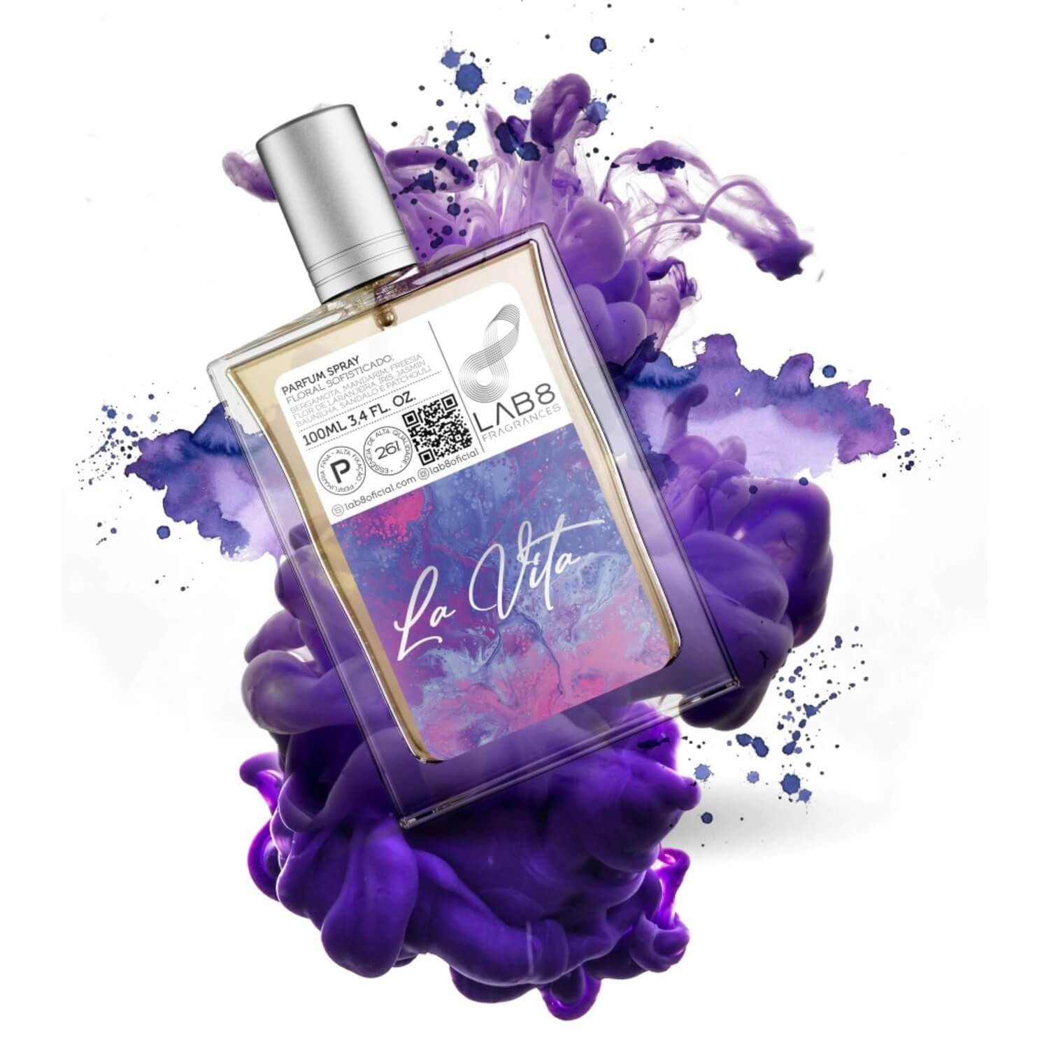 Perfume Feminino Lab 8 La Vita 100ml Parfum Lab8 Floral - Blouse Arts
