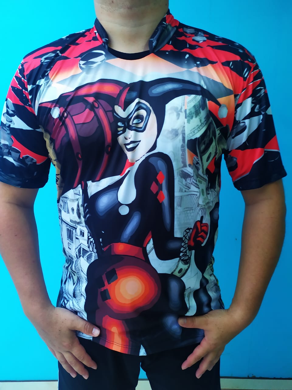 Camisa De Quebrada QB31 Arlequina Xadrez Vermelho Preto - Blouse Arts