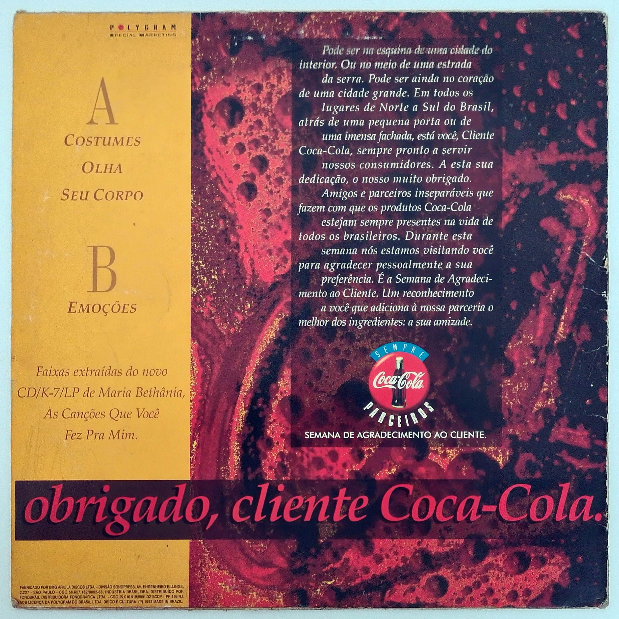 LP Maria Bethânia - Obrigado Cliente Coca-Cola - Vinil - Hm - Sua loja ...