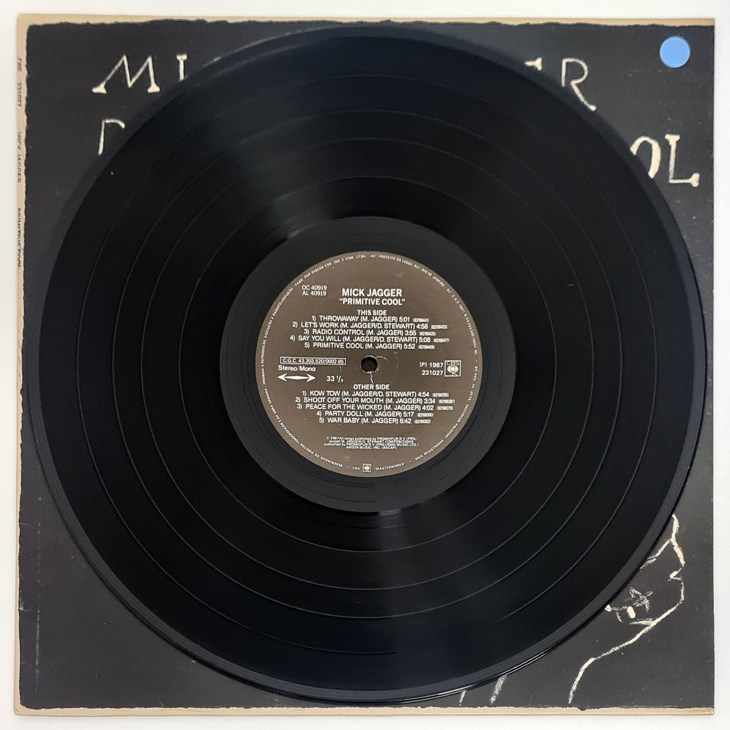 LP Mick Jagger - Primitive Cool - Disco Vinil Encarte - Hm - Sua loja ...