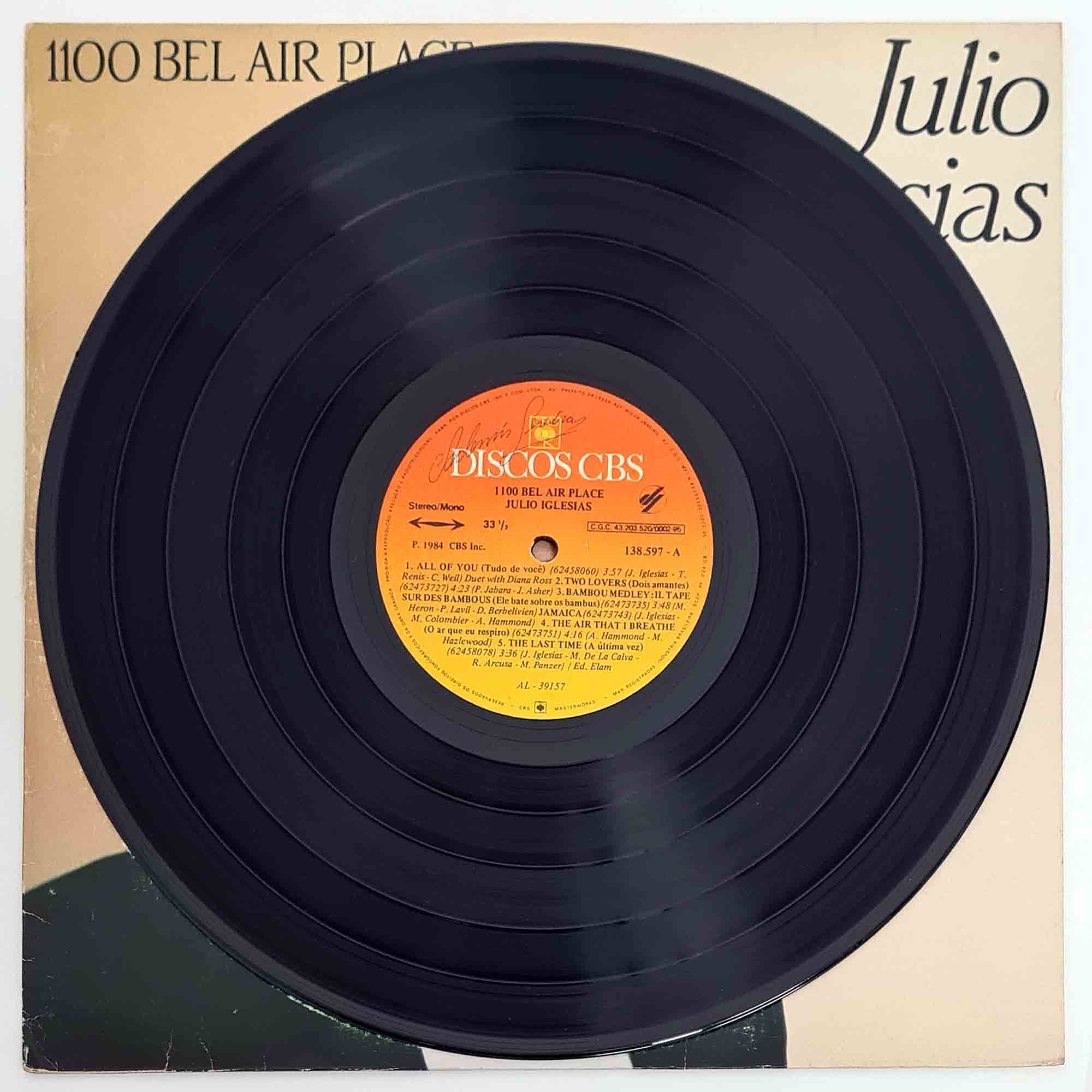 LP Julio Iglesias - 1100 Bel Air Place - Vinil 1984 - Hm - Sua loja de ...