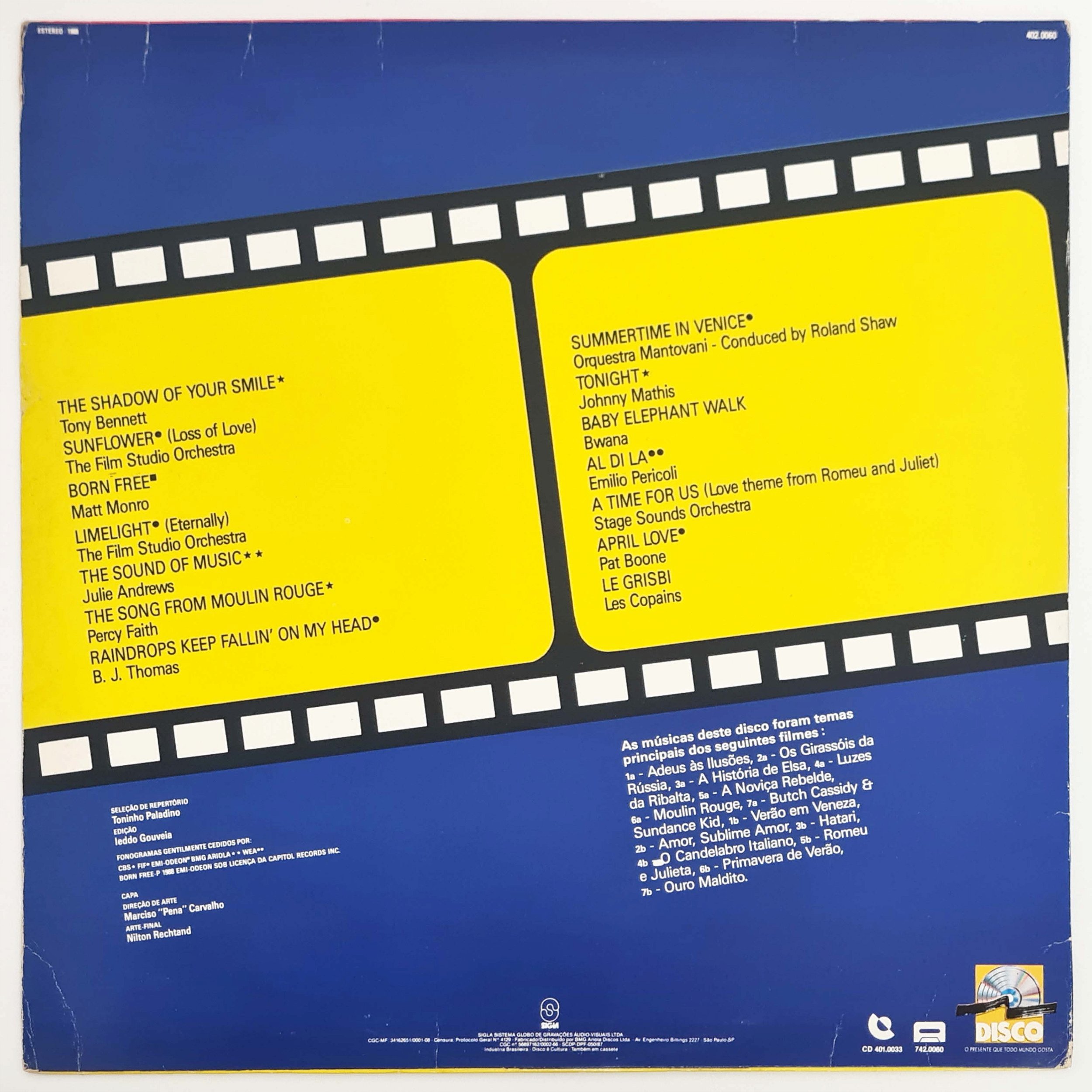 LP Trilha Sonora Filmes - Cine Música Disco Vinil 1988 - Hm - Sua loja ...