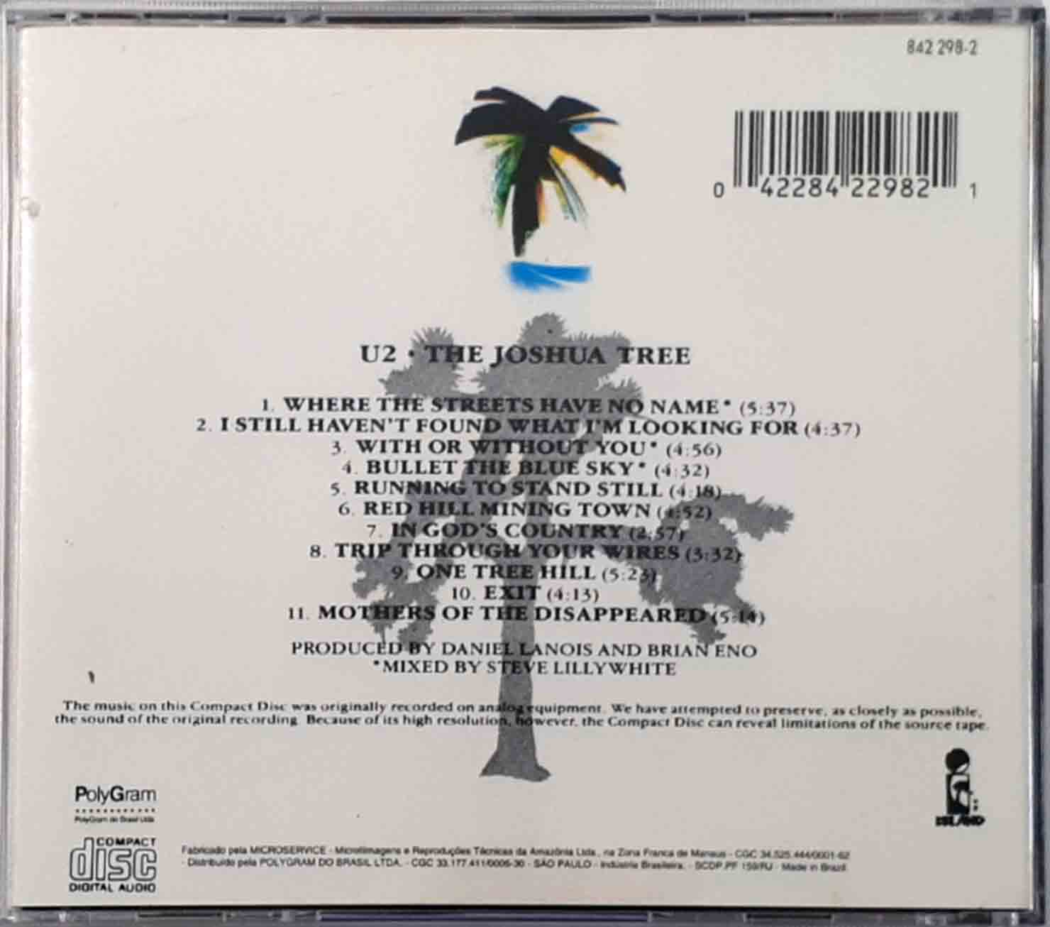CD U2 - The Joshua Tree - 1990 - Hm - Sua loja de discos online