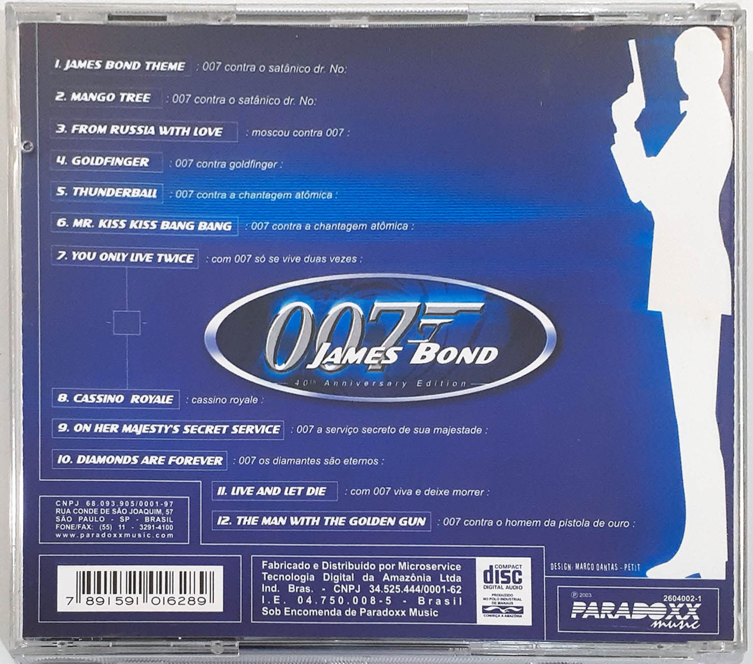 CD Trilha Sonora 007 James Bond Vol 1 - 40th Anniversary- Hm - Sua loja ...