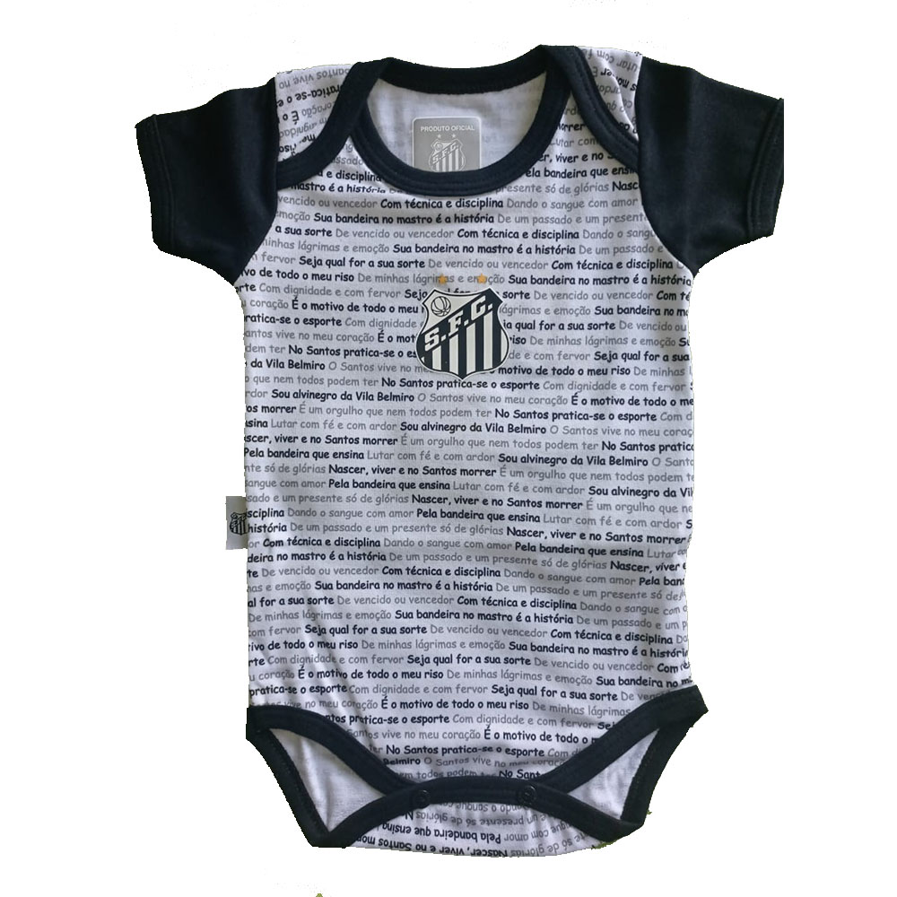 Body Santos Infantil Time Futebol Modelo Frases LokoEsportes