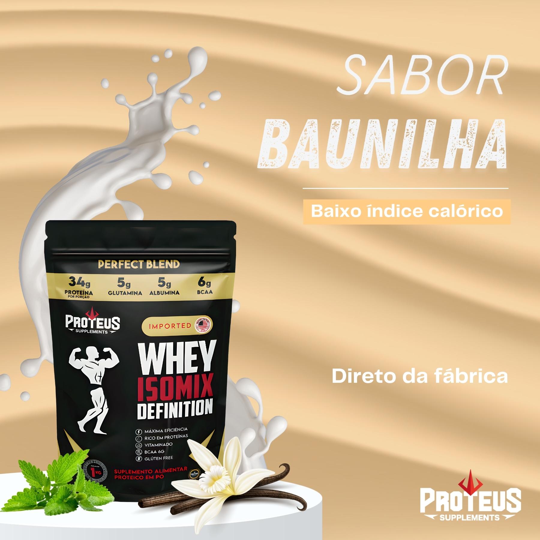 KIT WHEY PROTEIN ISO MIX 34G 1KG + CREATINA + BCAA + COQUETELEIRA