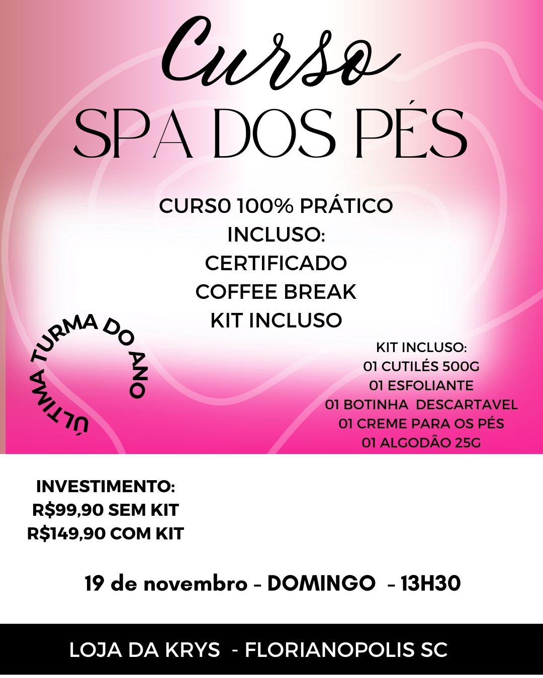 Curso Spa Dos PÉs Presencial Loja Da Krys 2844