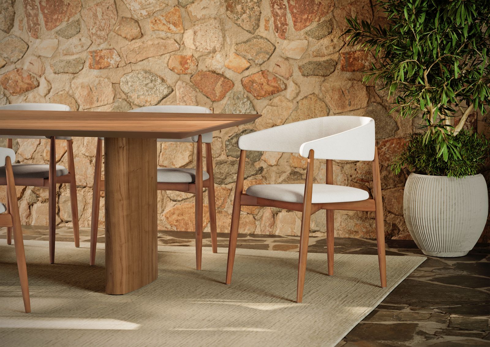 MESA BIO 2,20X1,10 COM 8 CADEIRAS KIRA - J.MARCON - nomadecor