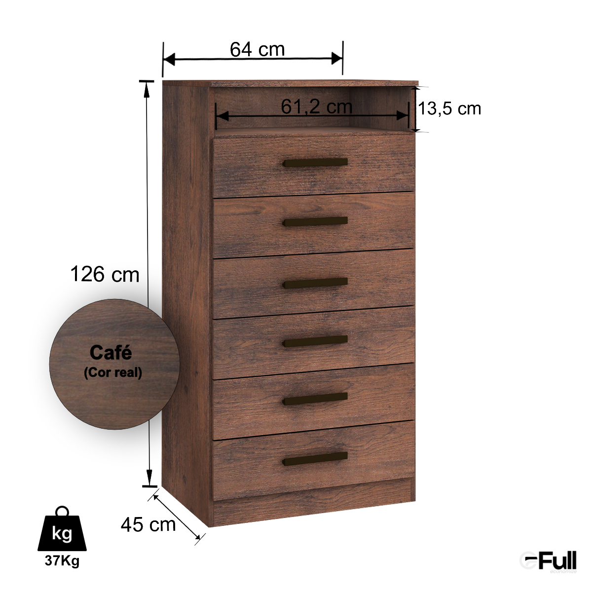 Comoda Rack Cômoda Rack Multifuncional para TV - Full Economize