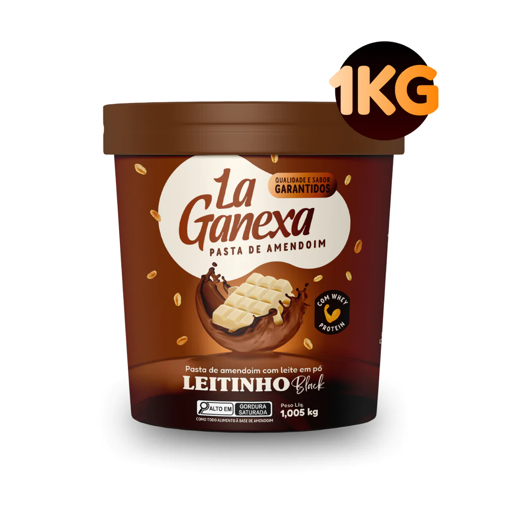 Pasta de Amendoim La Ganexa Leitinho Black 1kg - Migafitness