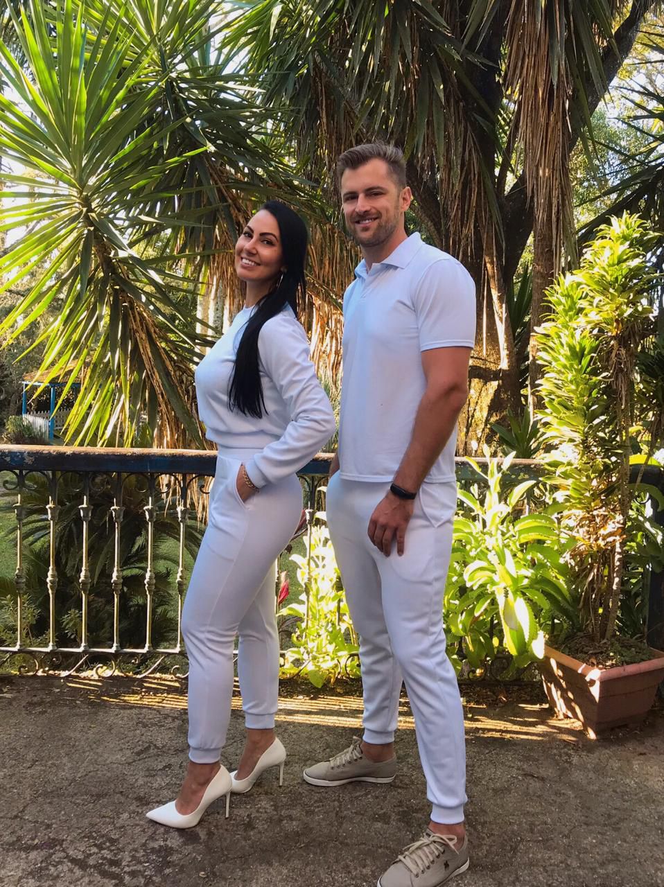Cal a jogger branca Loja Ocampo