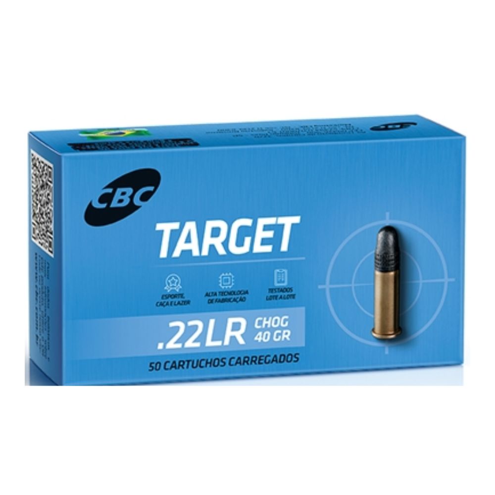 Target 2682 Municao CBC .22LR Target CHOG 40gr - un (Cx x50) - Usina da Pesca