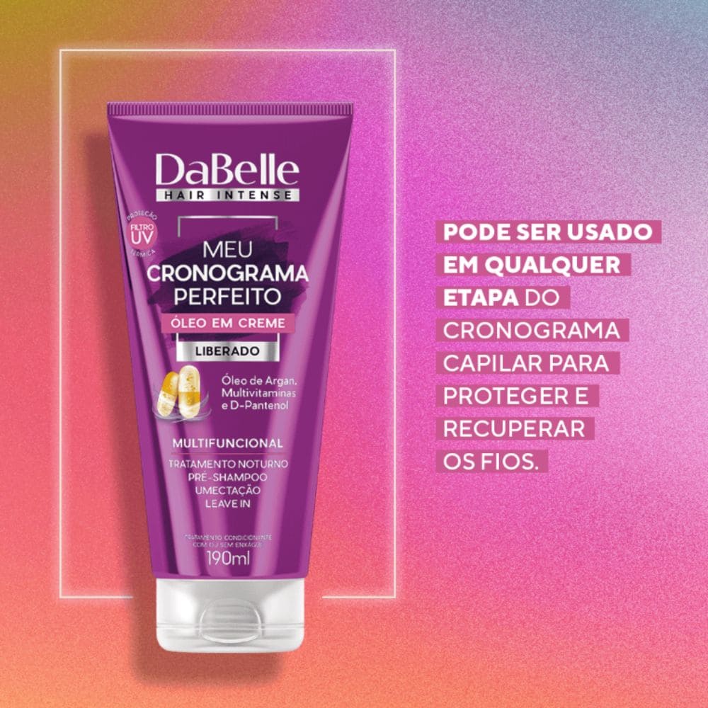 Óleo Em Creme Dabelle Hair Meu Cronograma Perfeito 190ml - La Rosée ...