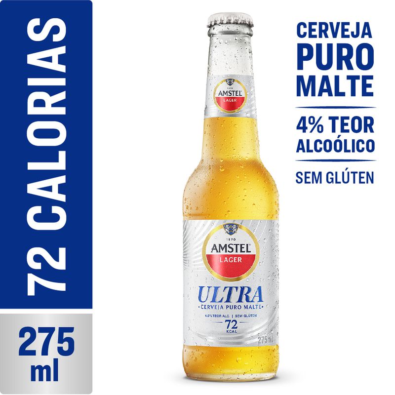 Cerveja Amstel Ultra Long Neck 275ml - Armazem Campineiro