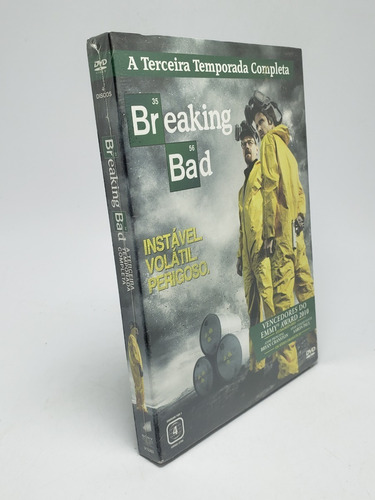Box Dvd Serie Breaking Bad - 3ª Temp. Original Lacrado - Baú Musical
