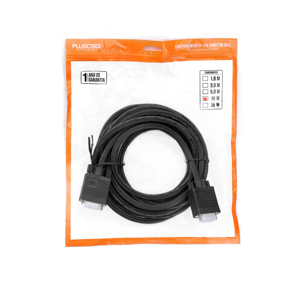 Monitor P Cable Cabo Vga P/ monitor 10m Pc-mon10001 Plus Cable - Digimer