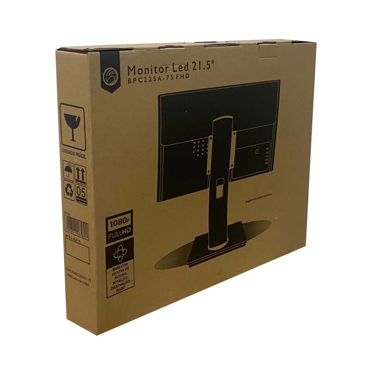 Monitor Led 21 Polegadas Monitor LED 21.5 Brazil PC Full HD 75Hz 5ms Hdmi Vga Pivot - Digimer